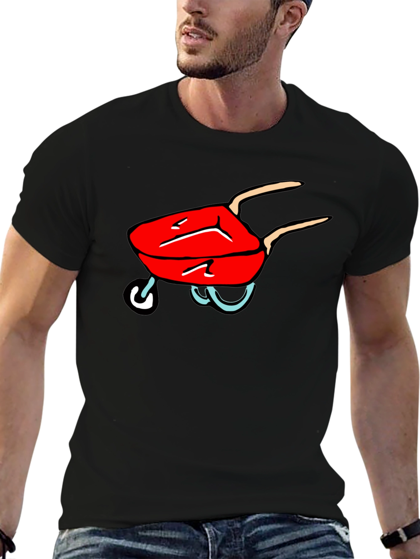 Cartoon Grill Black T-Shirt