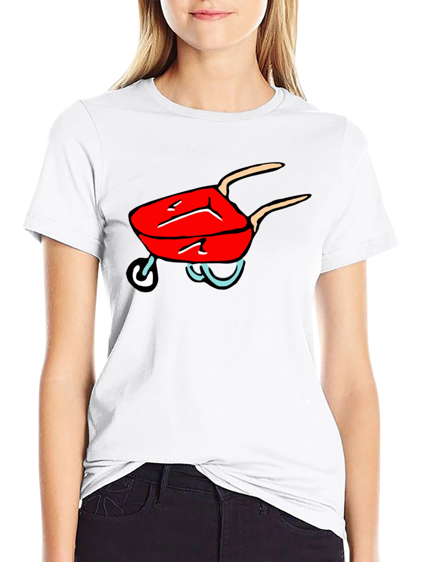 Cartoon Grill Black T-Shirt