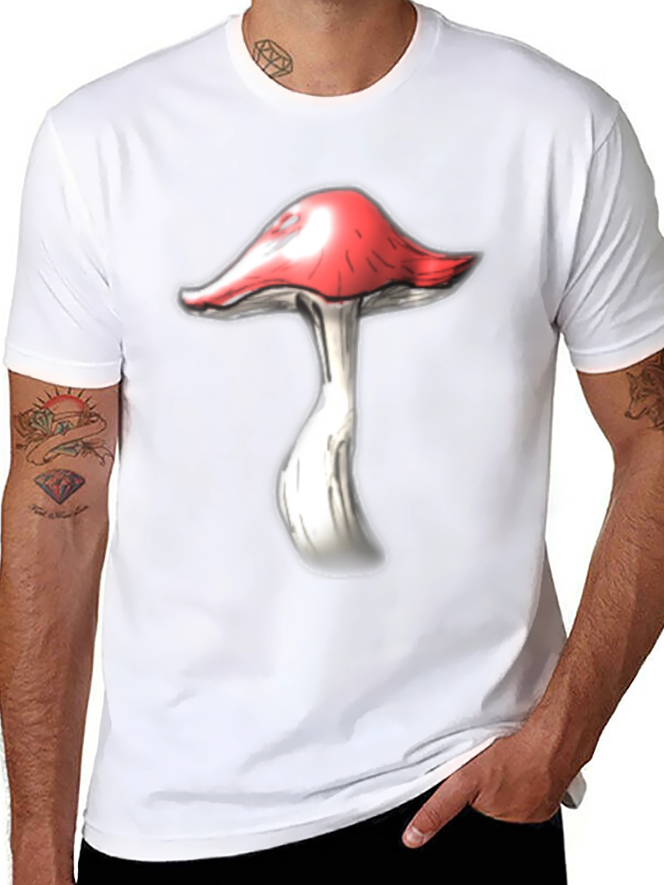 Mushroom Graphic Tee - Funky Design