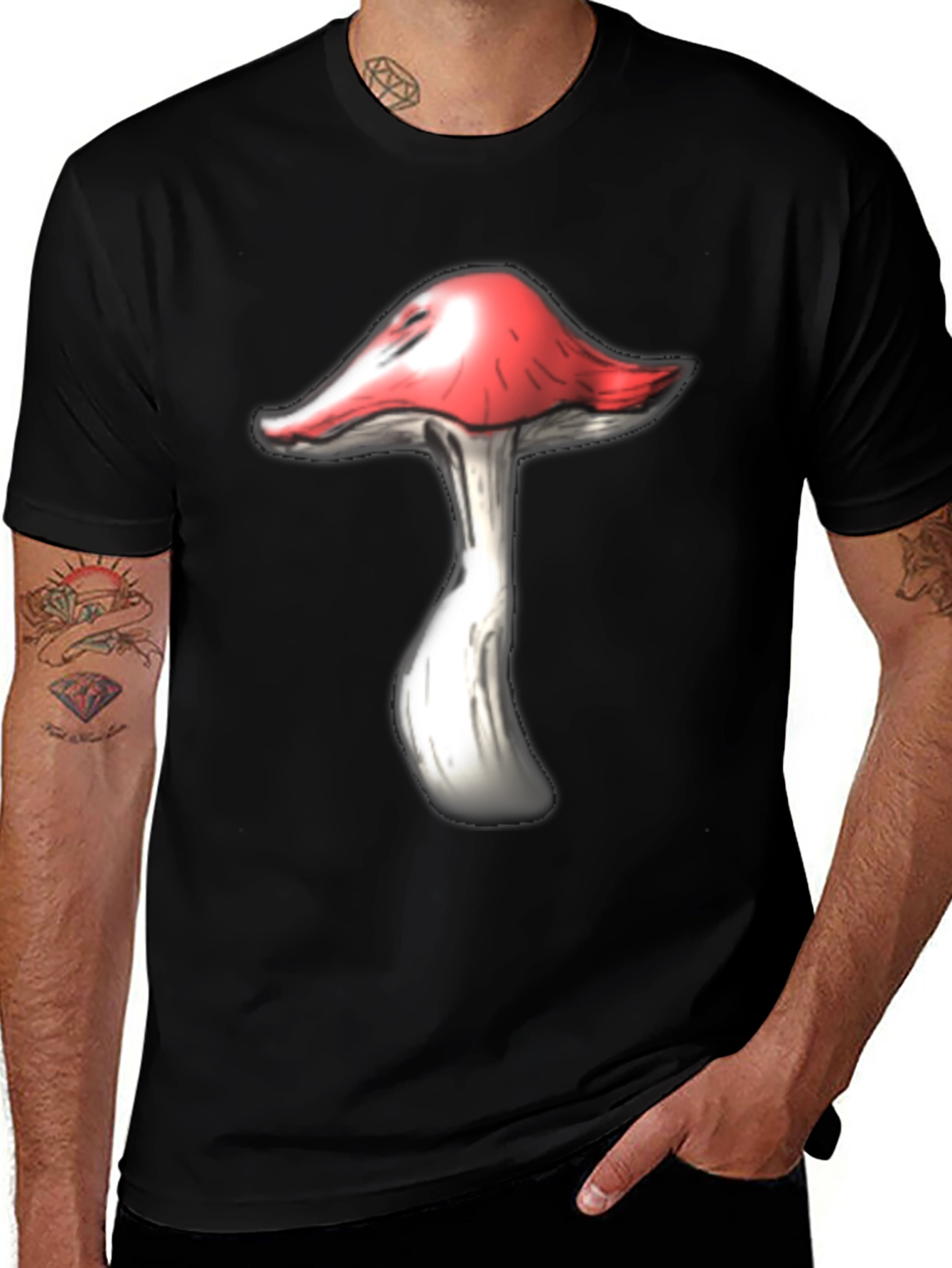 Mushroom Graphic Tee - Funky Design