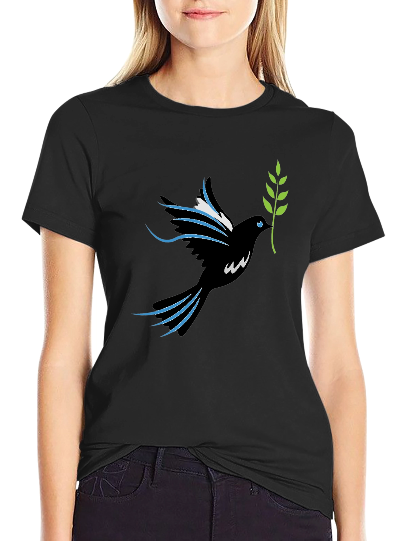 Peace Dove Graphic Tee - Stylish Bird Design