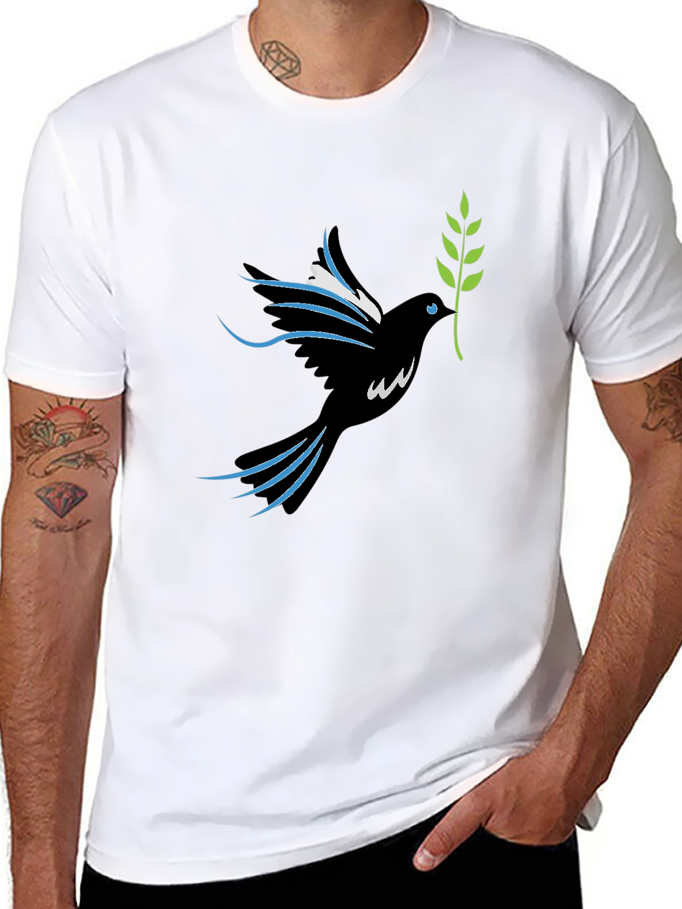 Peace Dove Graphic Tee - Stylish Bird Design