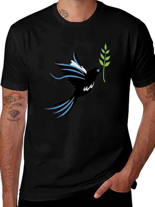 Peace Dove Graphic Tee - Stylish Bird Design