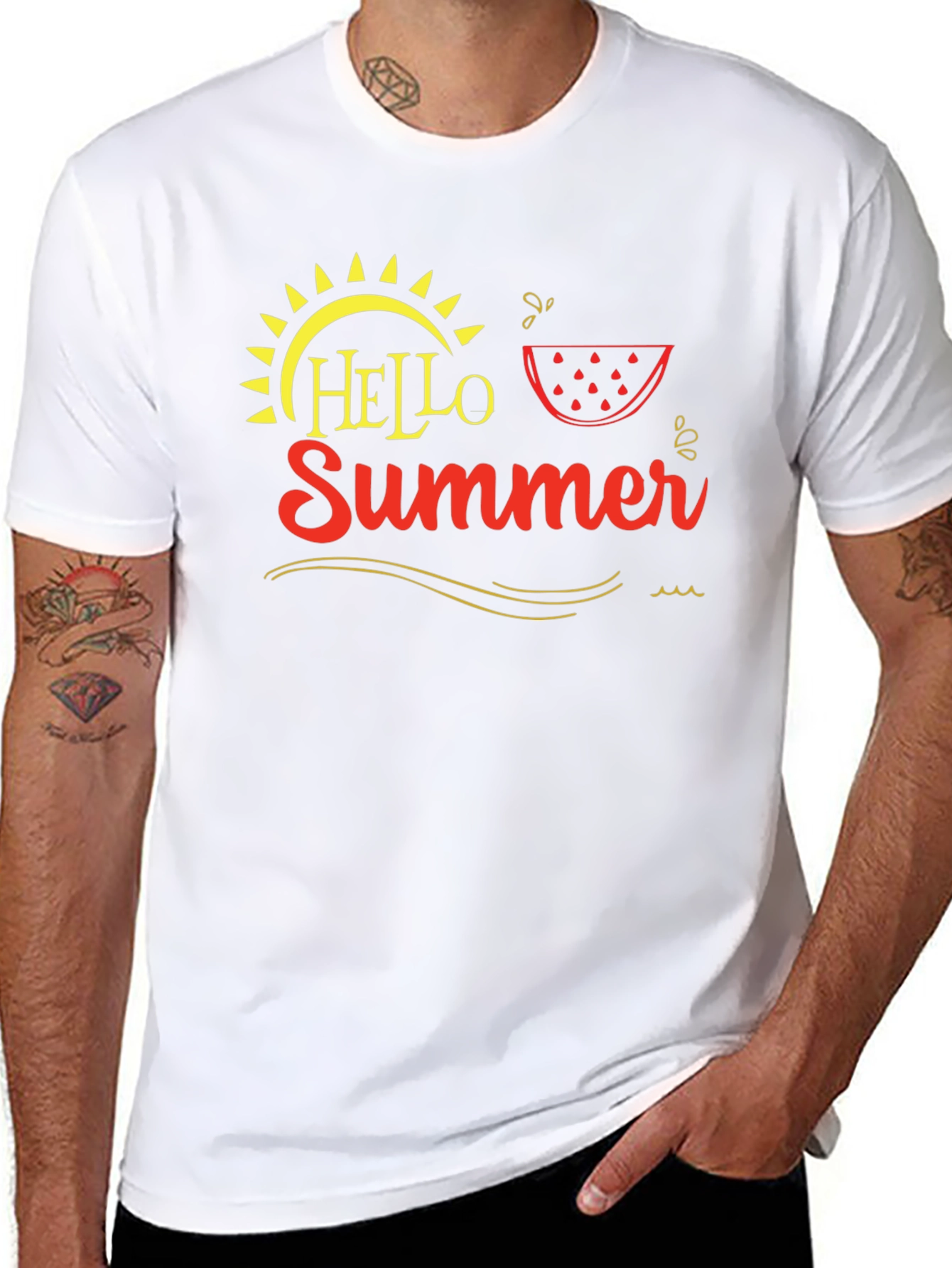Hello Summer Graphic Tee - Black