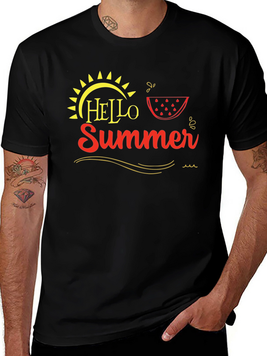Hello Summer Graphic Tee - Black