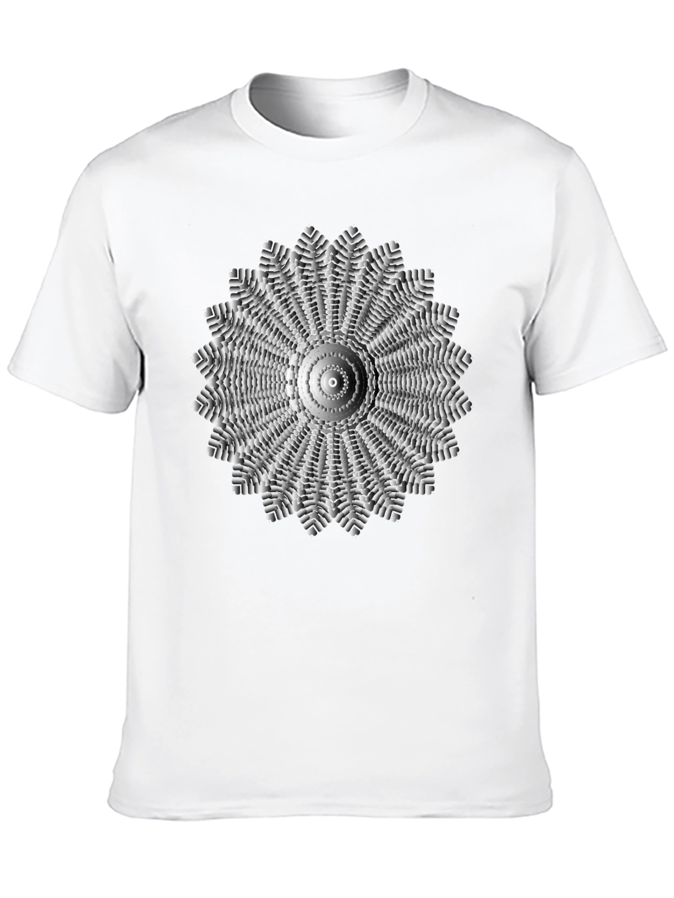Geometric Mandala Graphic Black T-Shirt