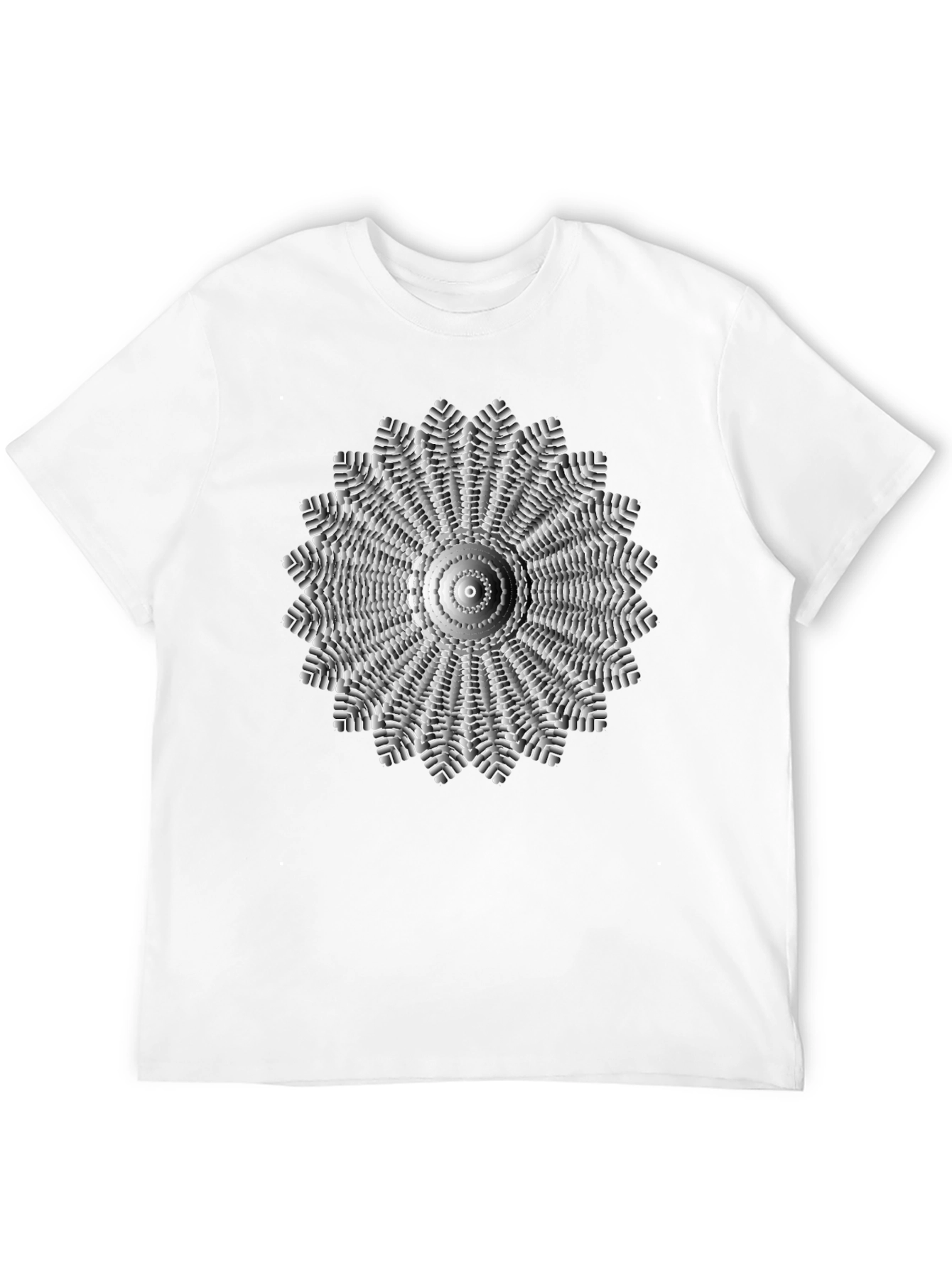 Geometric Mandala Graphic Black T-Shirt