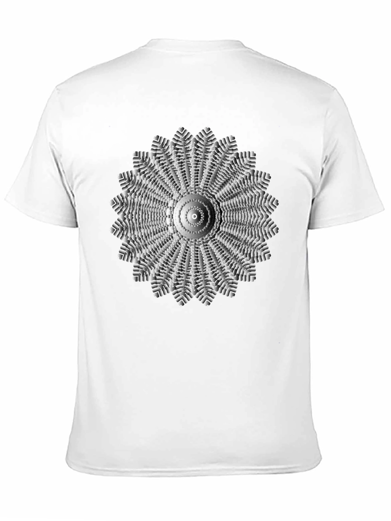 Geometric Mandala Graphic Black T-Shirt