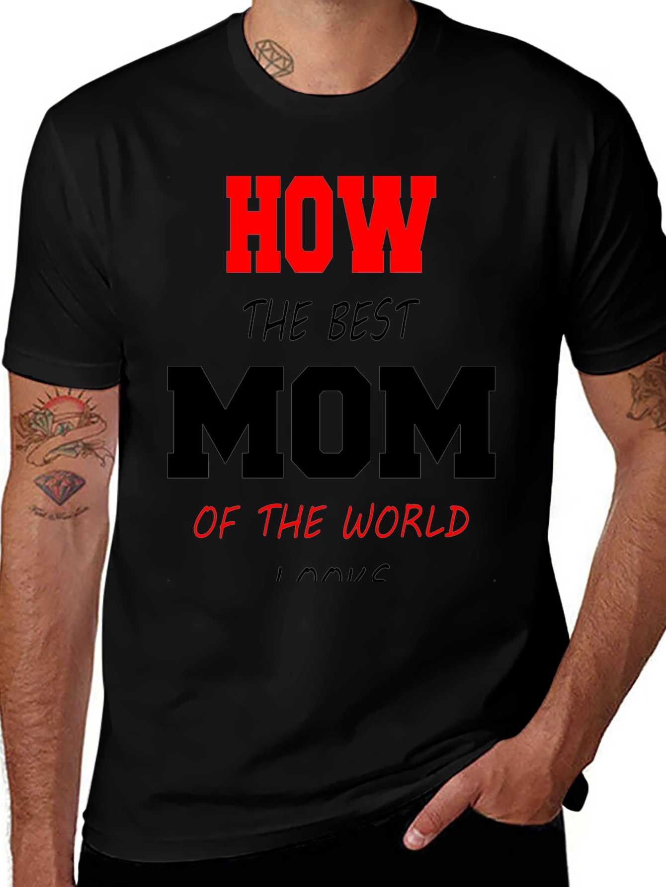 Best Mom Ever Graphic T-Shirt - Black