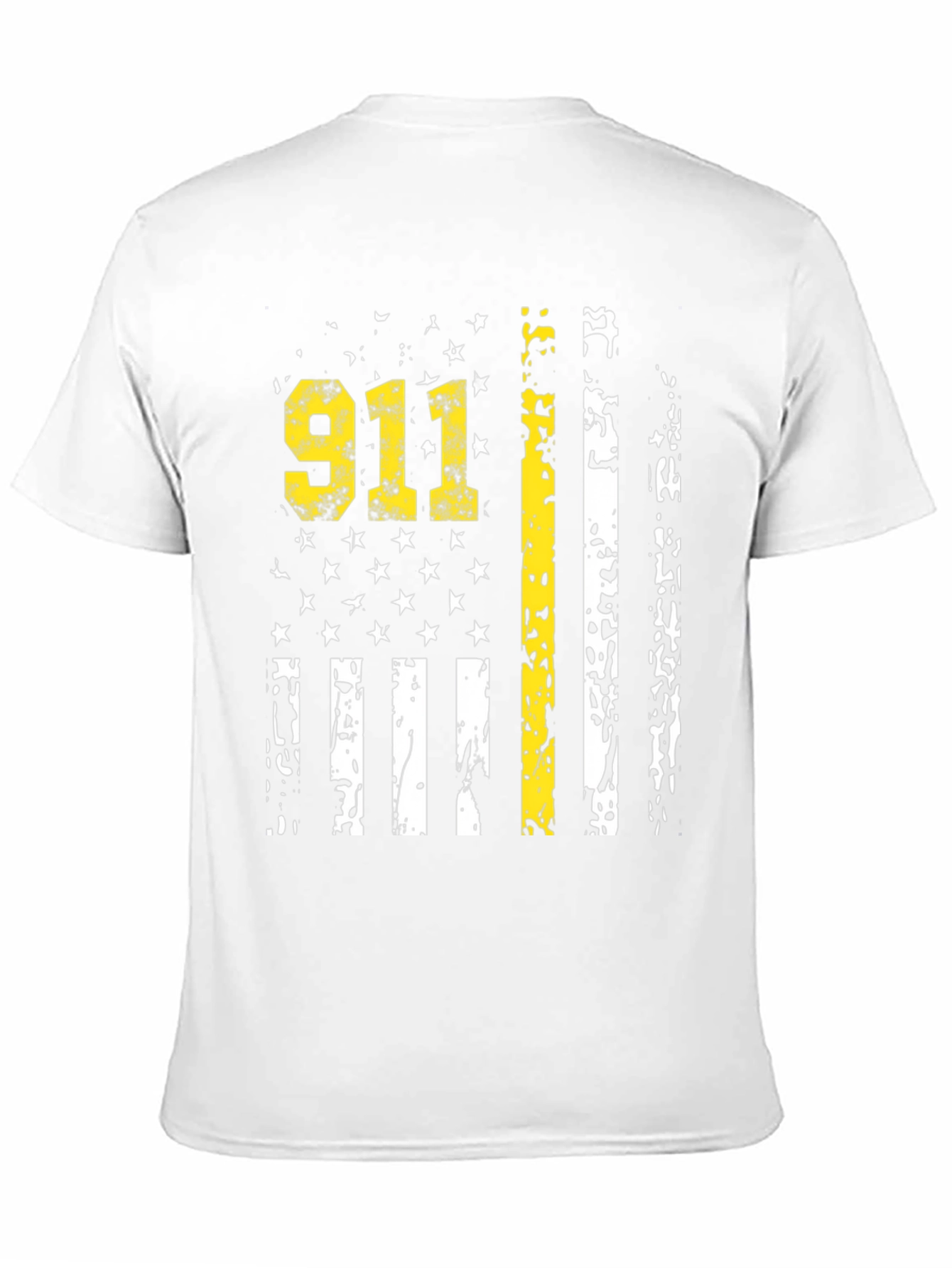 911 Thin Yellow Line American Flag T-Shirt