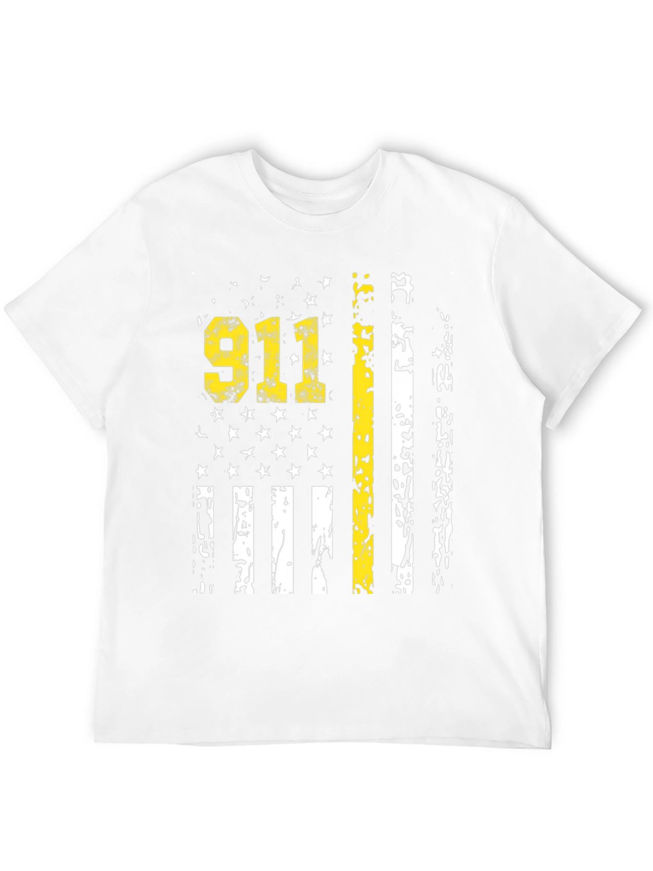911 Thin Yellow Line American Flag T-Shirt