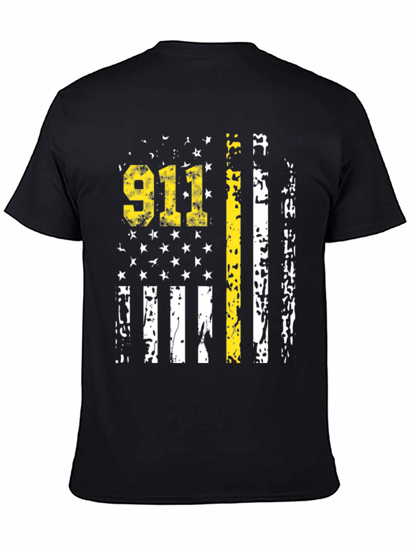 911 Thin Yellow Line American Flag T-Shirt