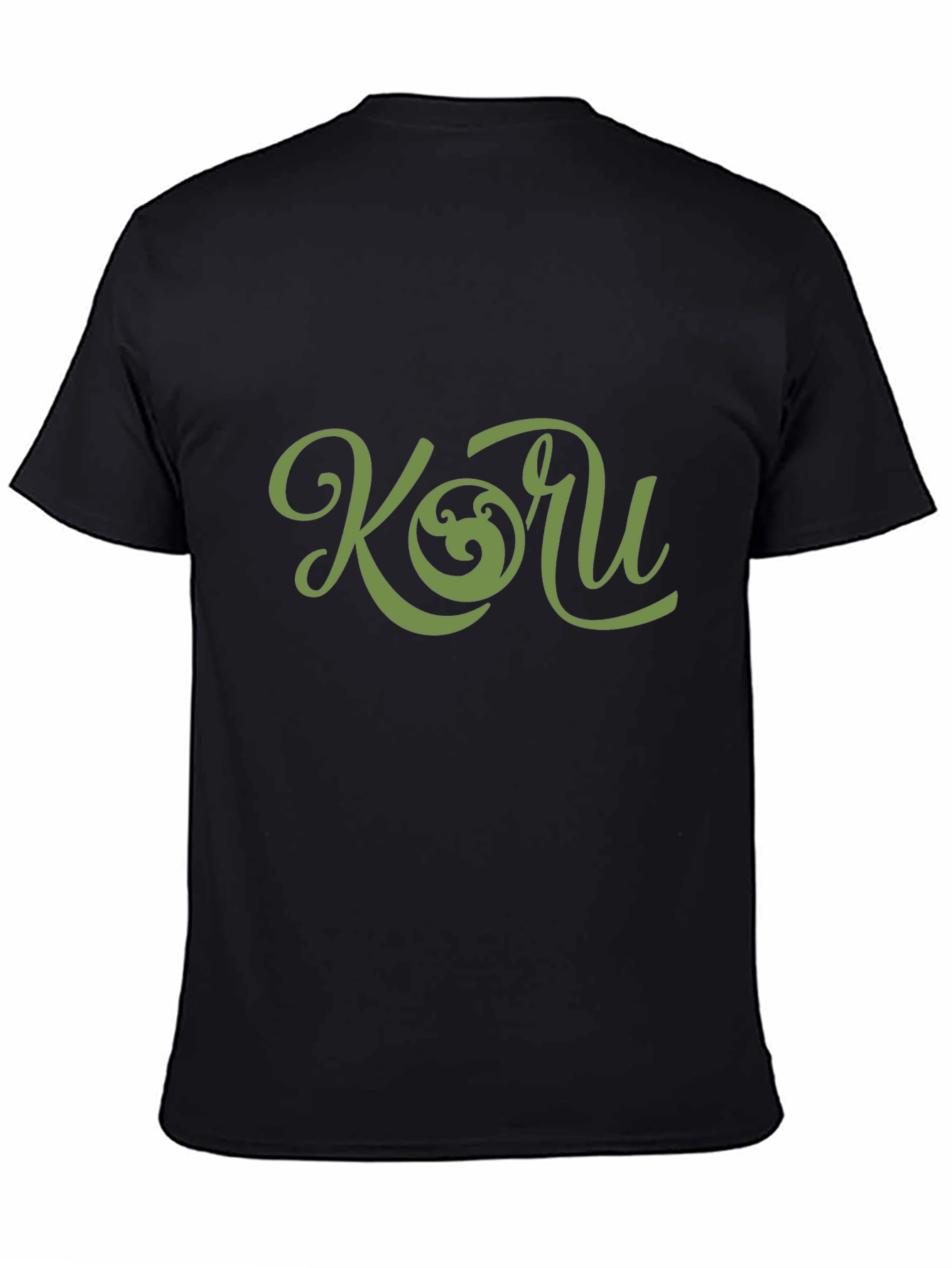 Koru Graphic Tee - Black Cotton T-Shirt