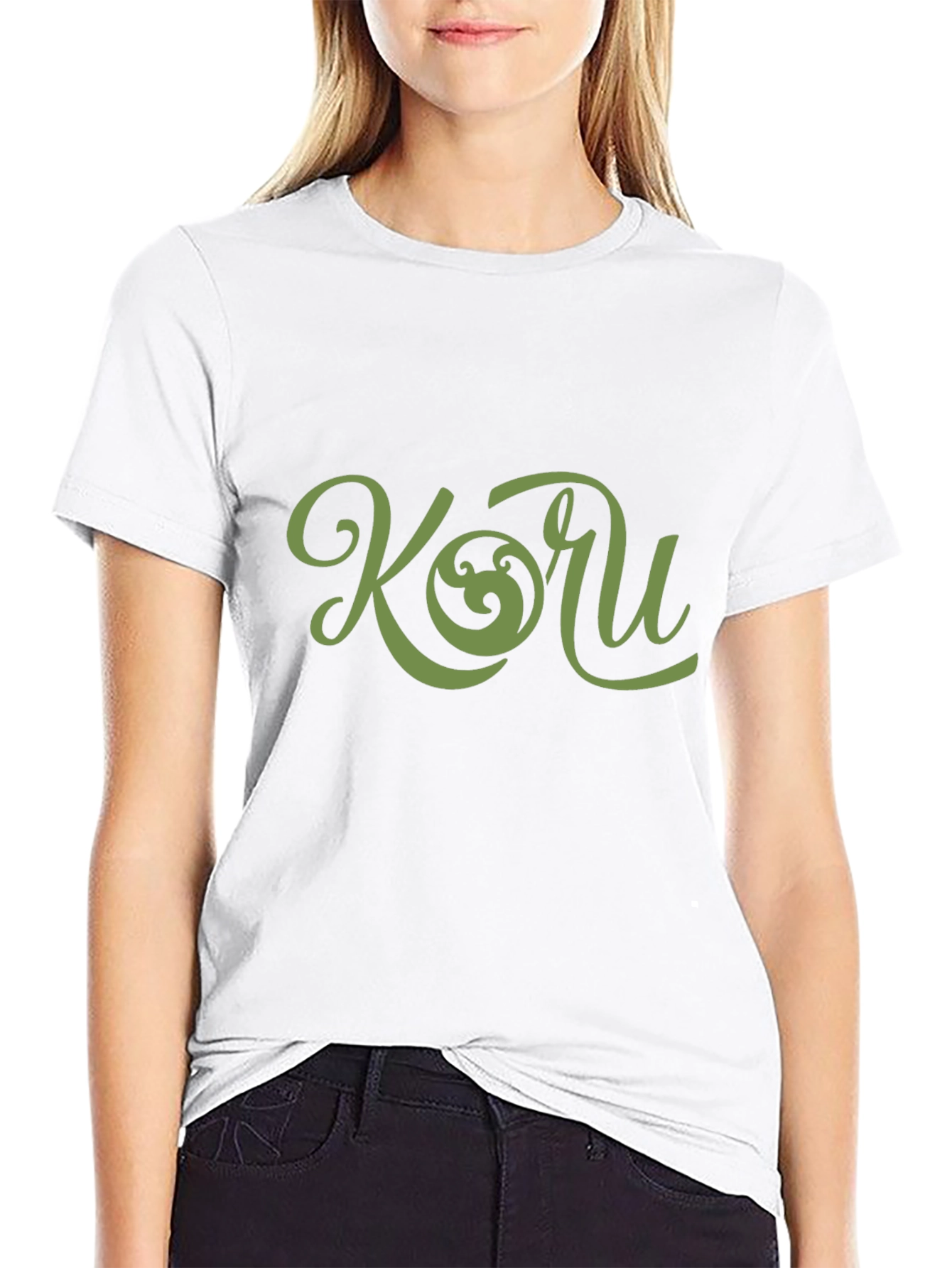 Koru Graphic Tee - Black Cotton T-Shirt