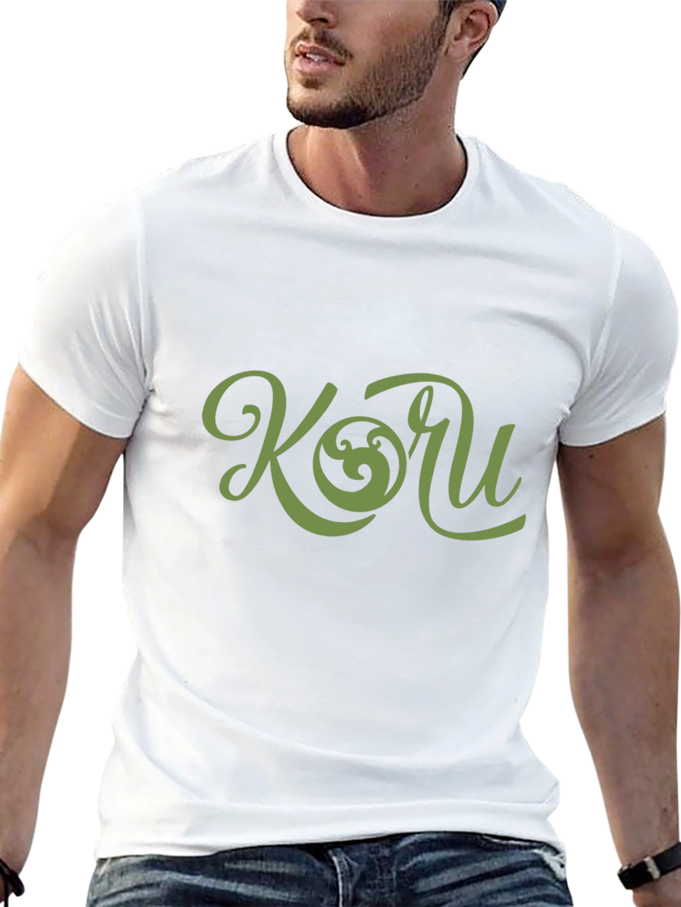 Koru Graphic Tee - Black Cotton T-Shirt
