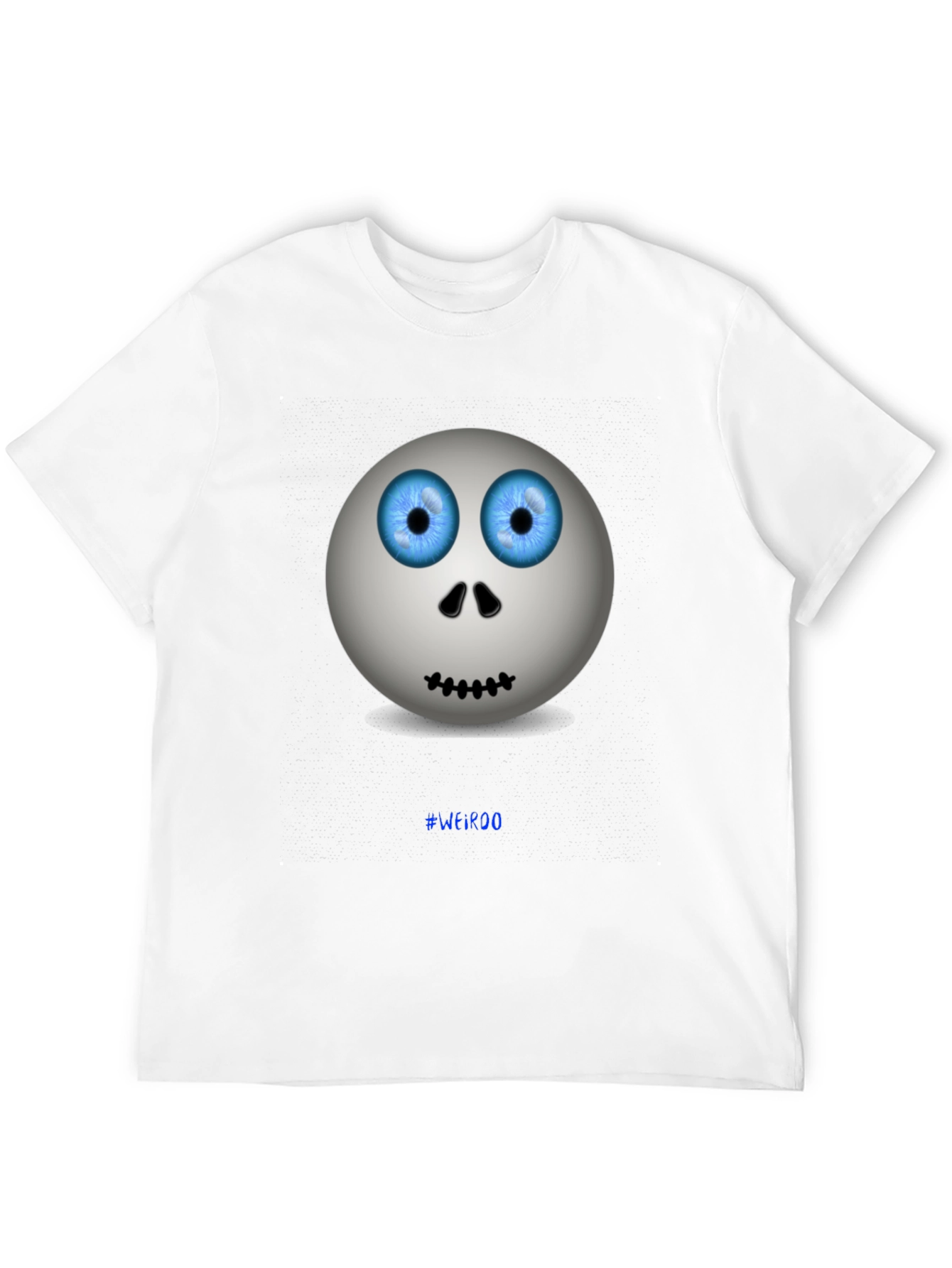 Mens Graphic Tee - Spooky Eyed Emoji