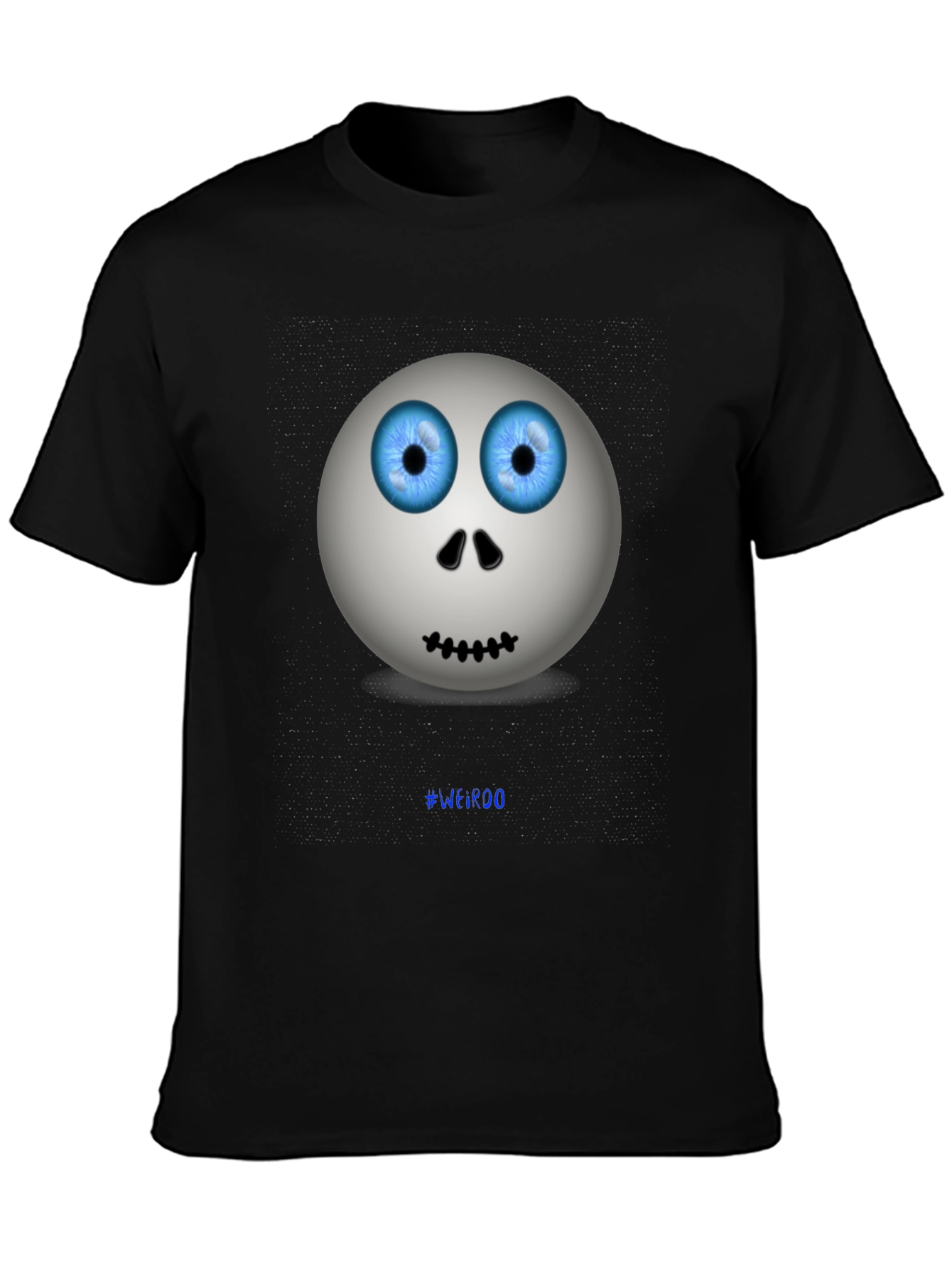 Mens Graphic Tee - Spooky Eyed Emoji