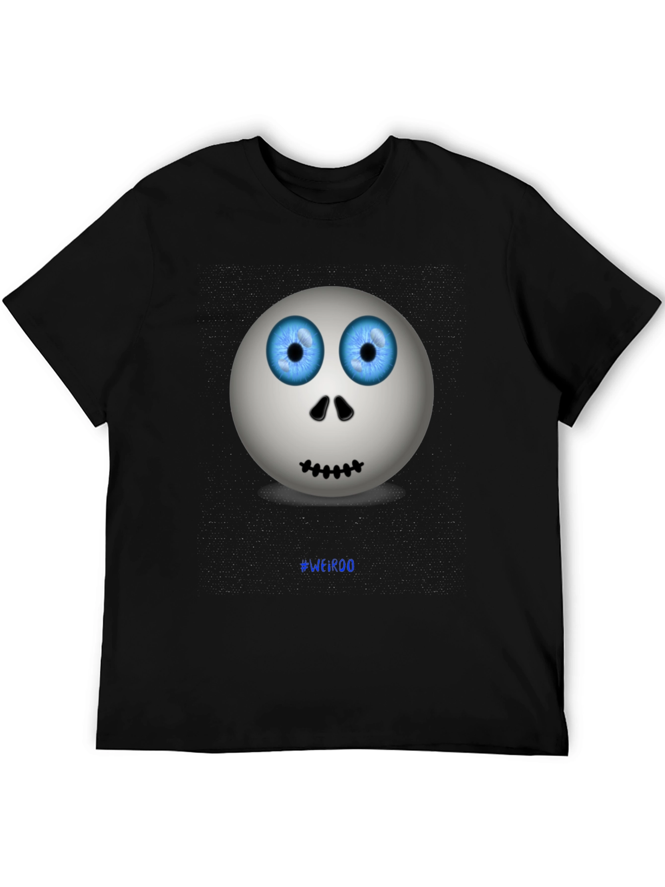 Mens Graphic Tee - Spooky Eyed Emoji