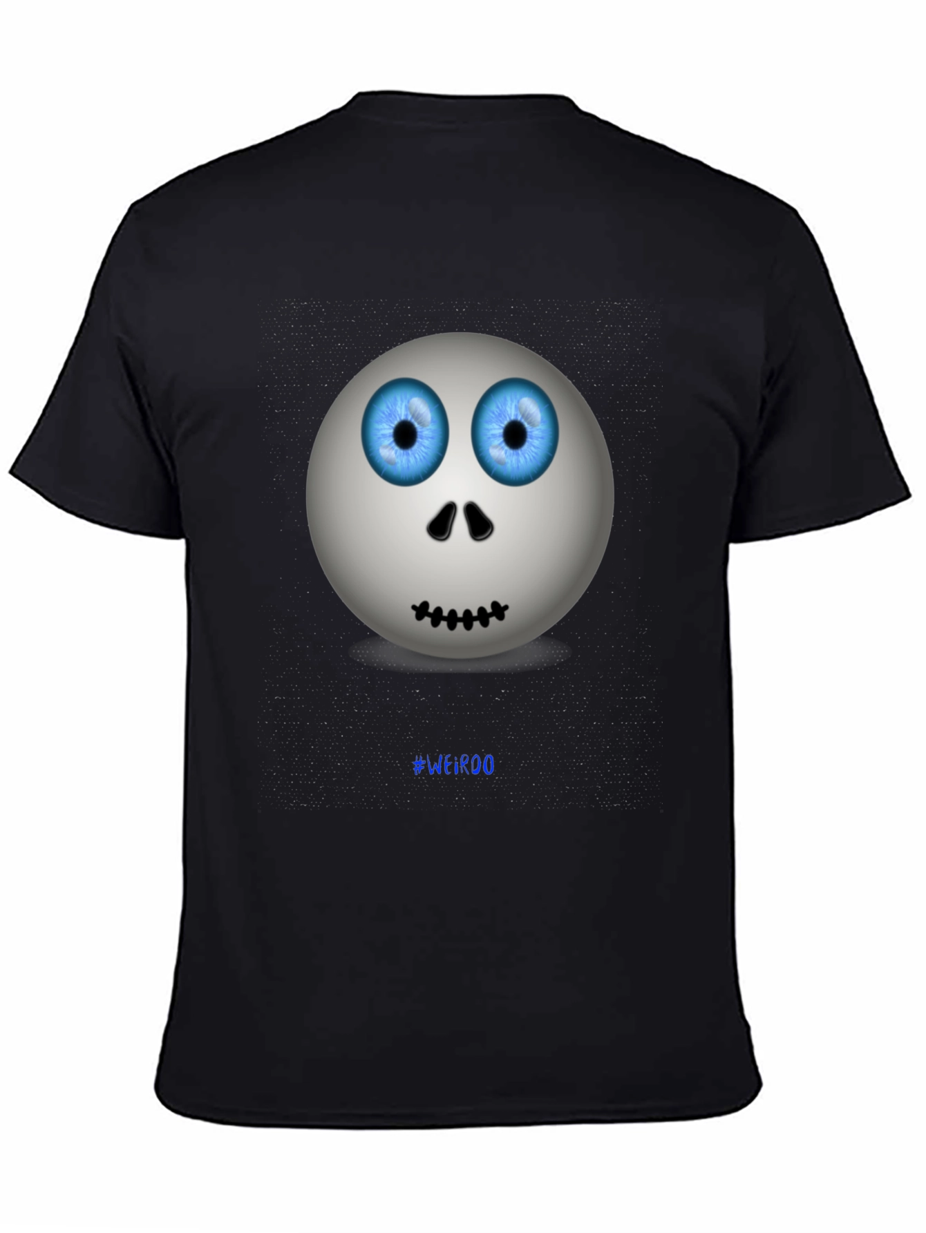 Mens Graphic Tee - Spooky Eyed Emoji