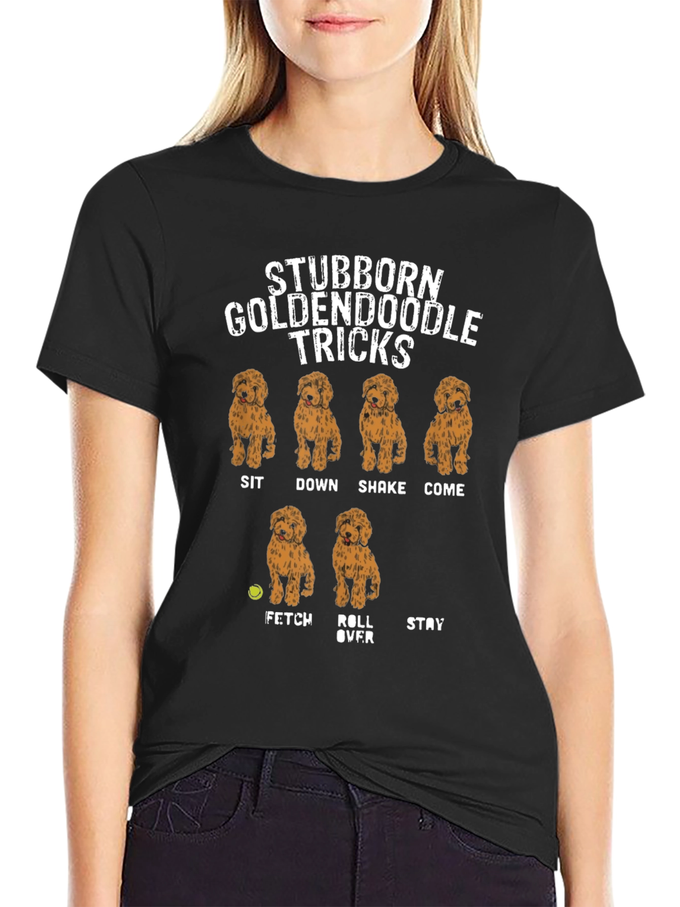 Stubborn Goldendoodle Tricks T-Shirt