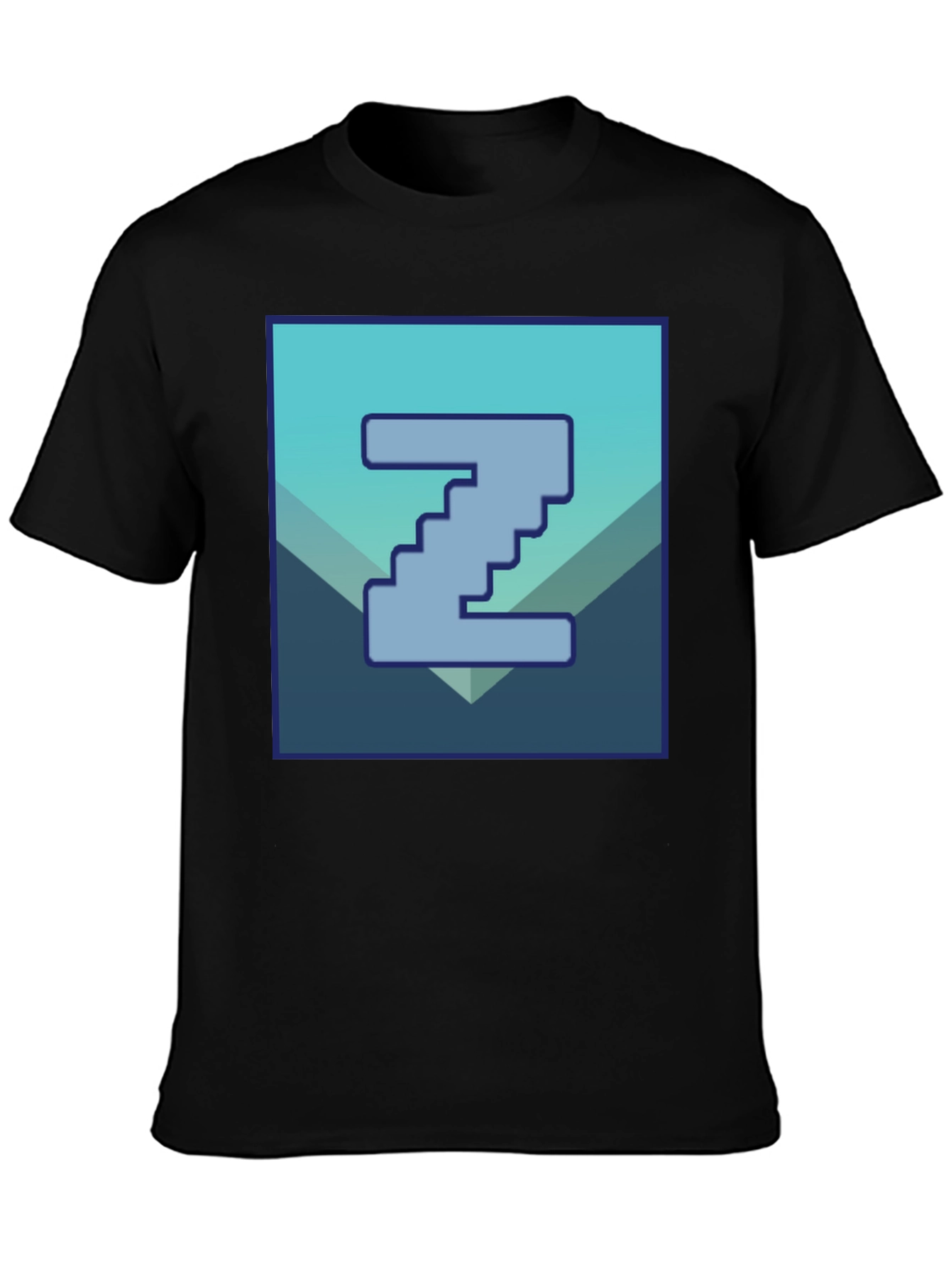 Pixelated Z Graphic Tee - Cool Casual Style