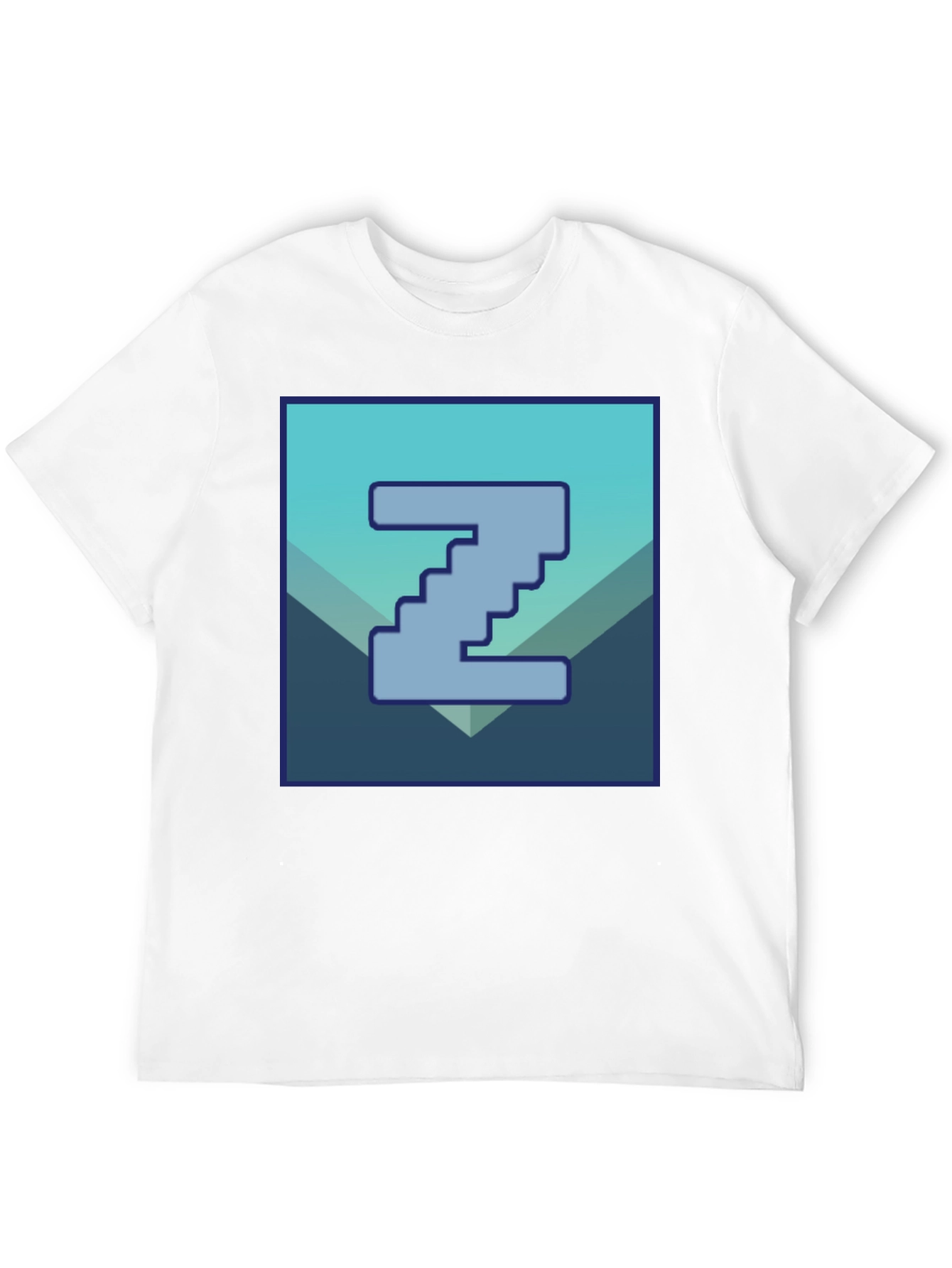 Pixelated Z Graphic Tee - Cool Casual Style