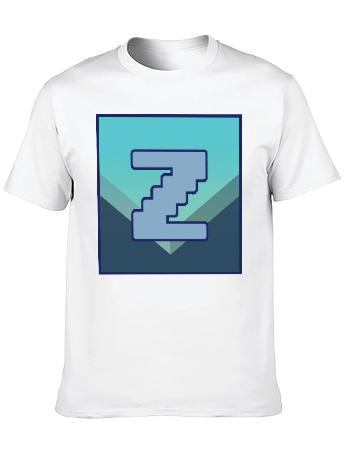 Pixelated Z Graphic Tee - Cool Casual Style