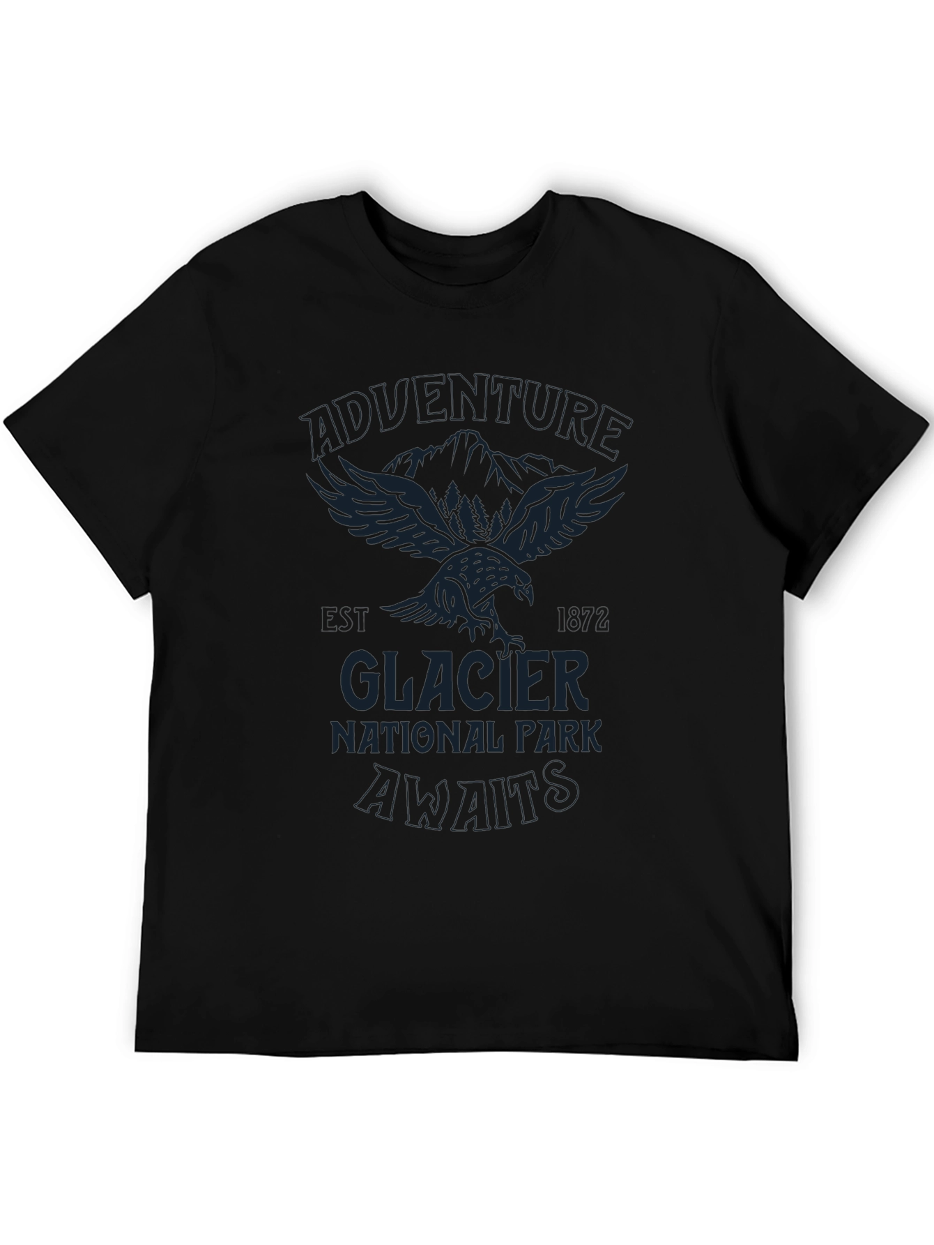 Glacier National Park Graphic Tee - Black