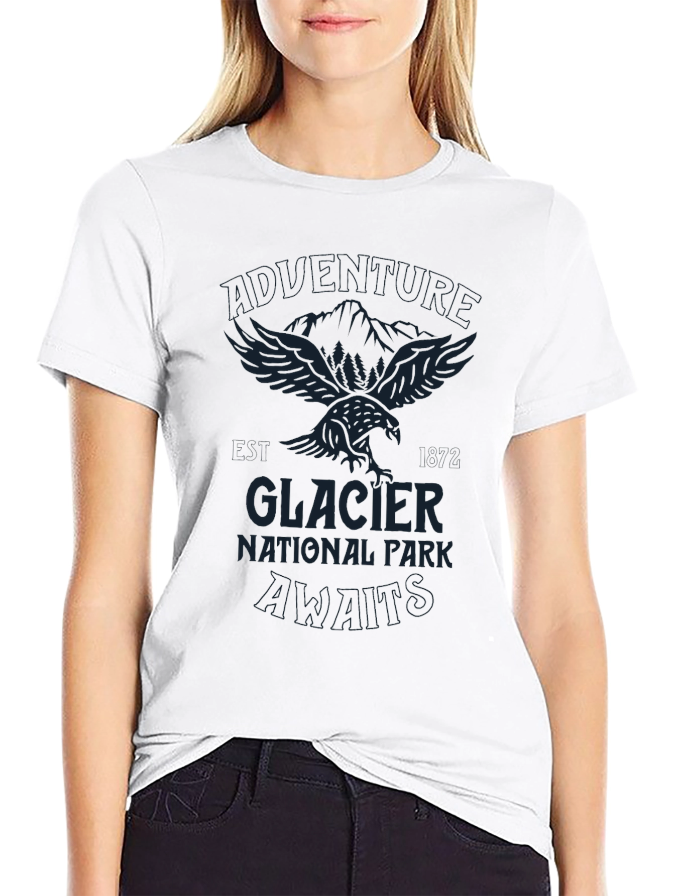 Glacier National Park Graphic Tee - Black