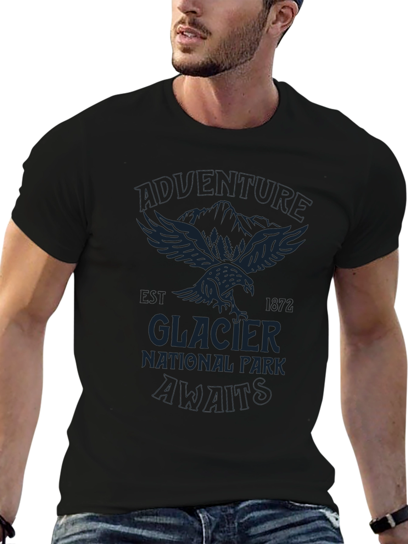 Glacier National Park Graphic Tee - Black
