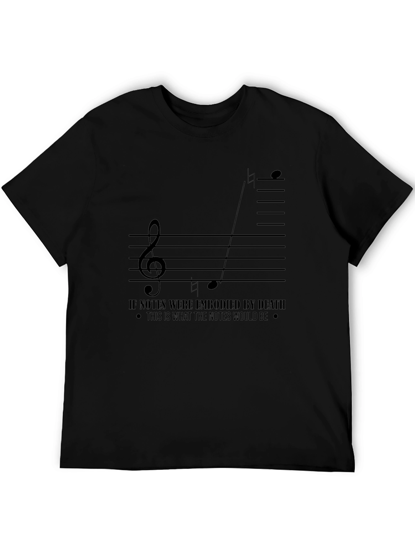 Musical Death Notes Black Graphic Tee