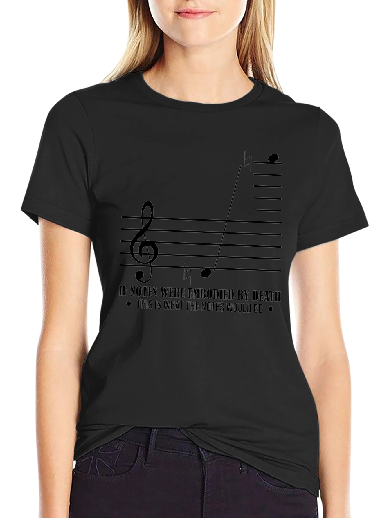 Musical Death Notes Black Graphic Tee