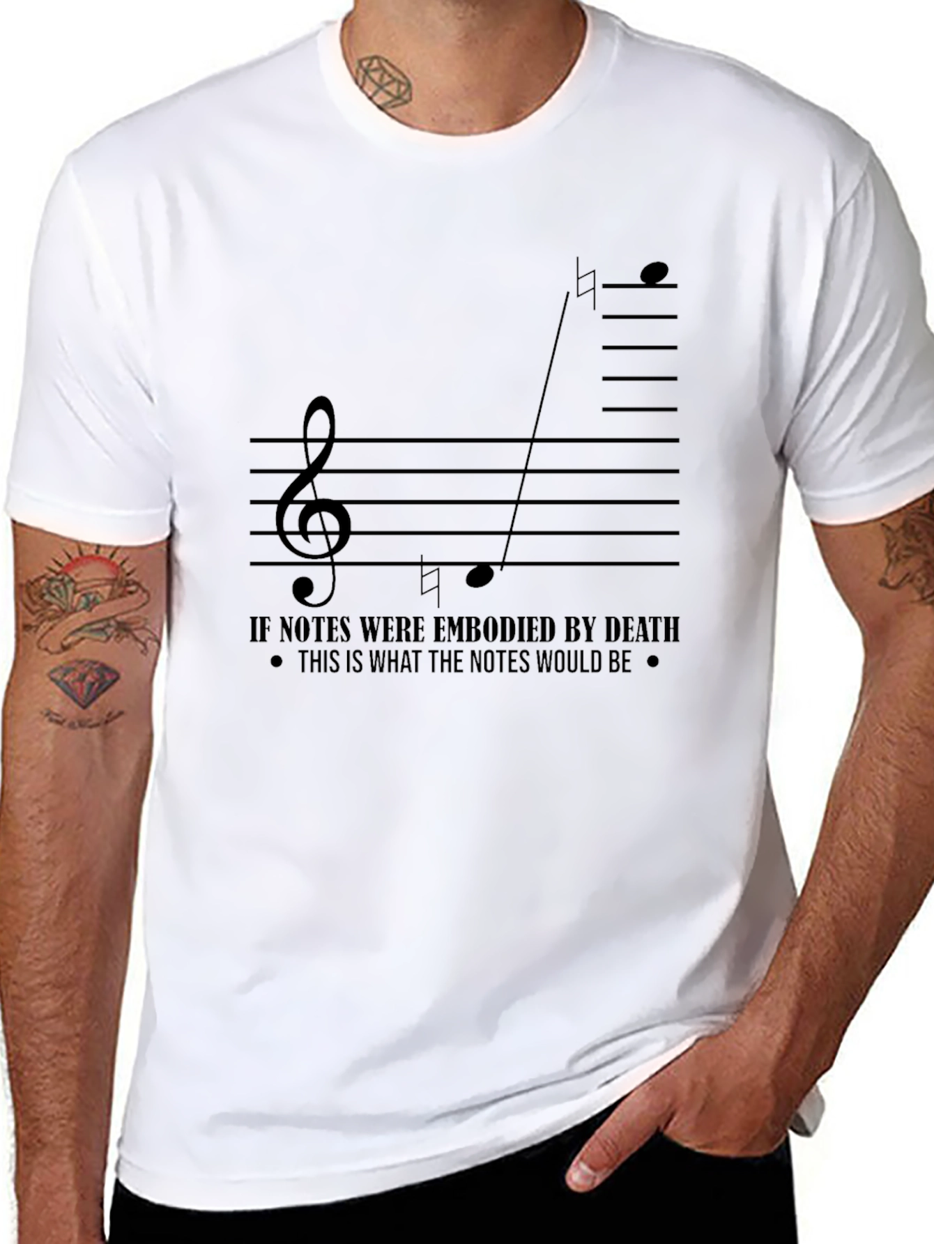 Musical Death Notes Black Graphic Tee