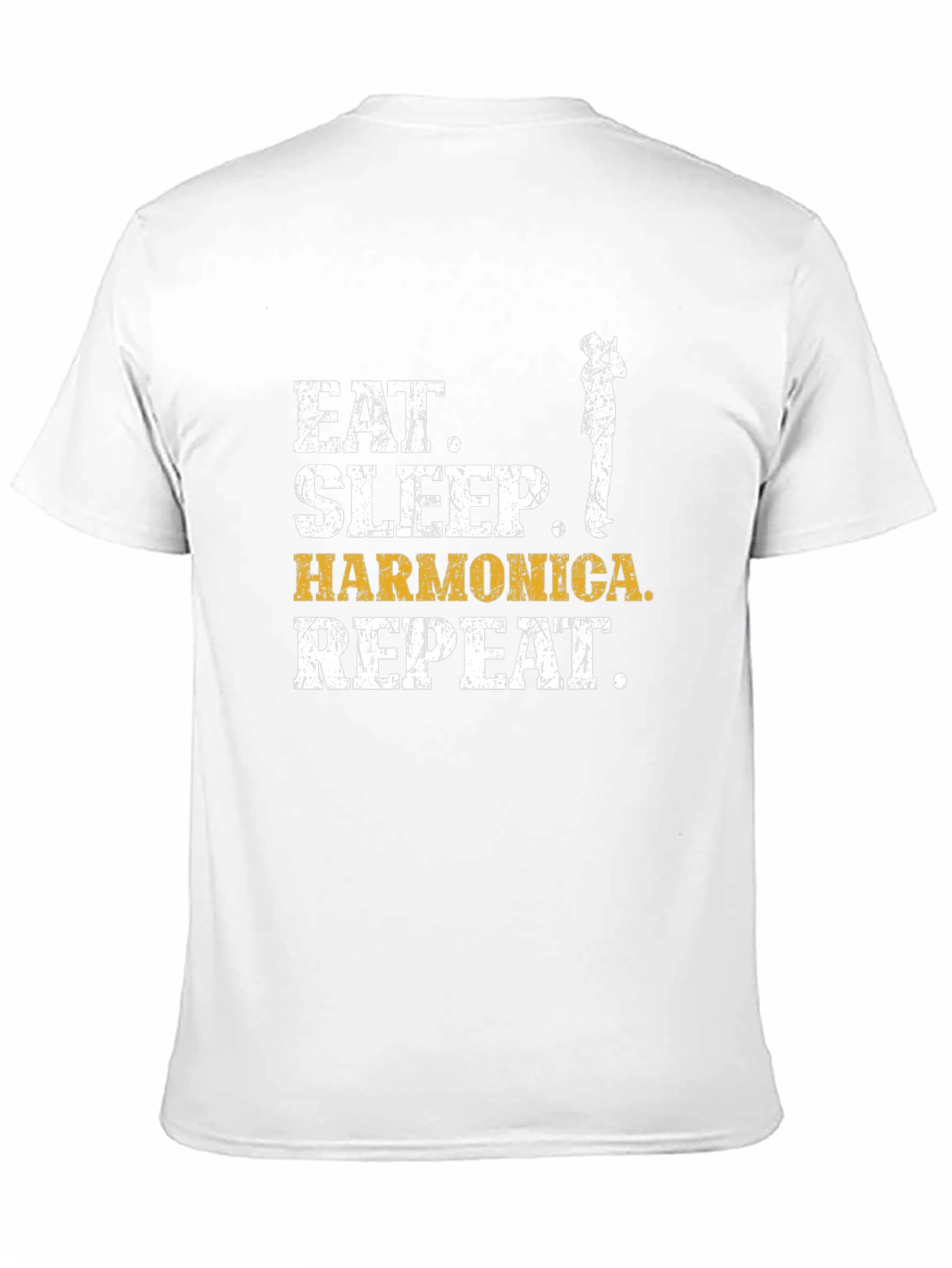 Eat Sleep Harmonica Repeat Graphic Tee