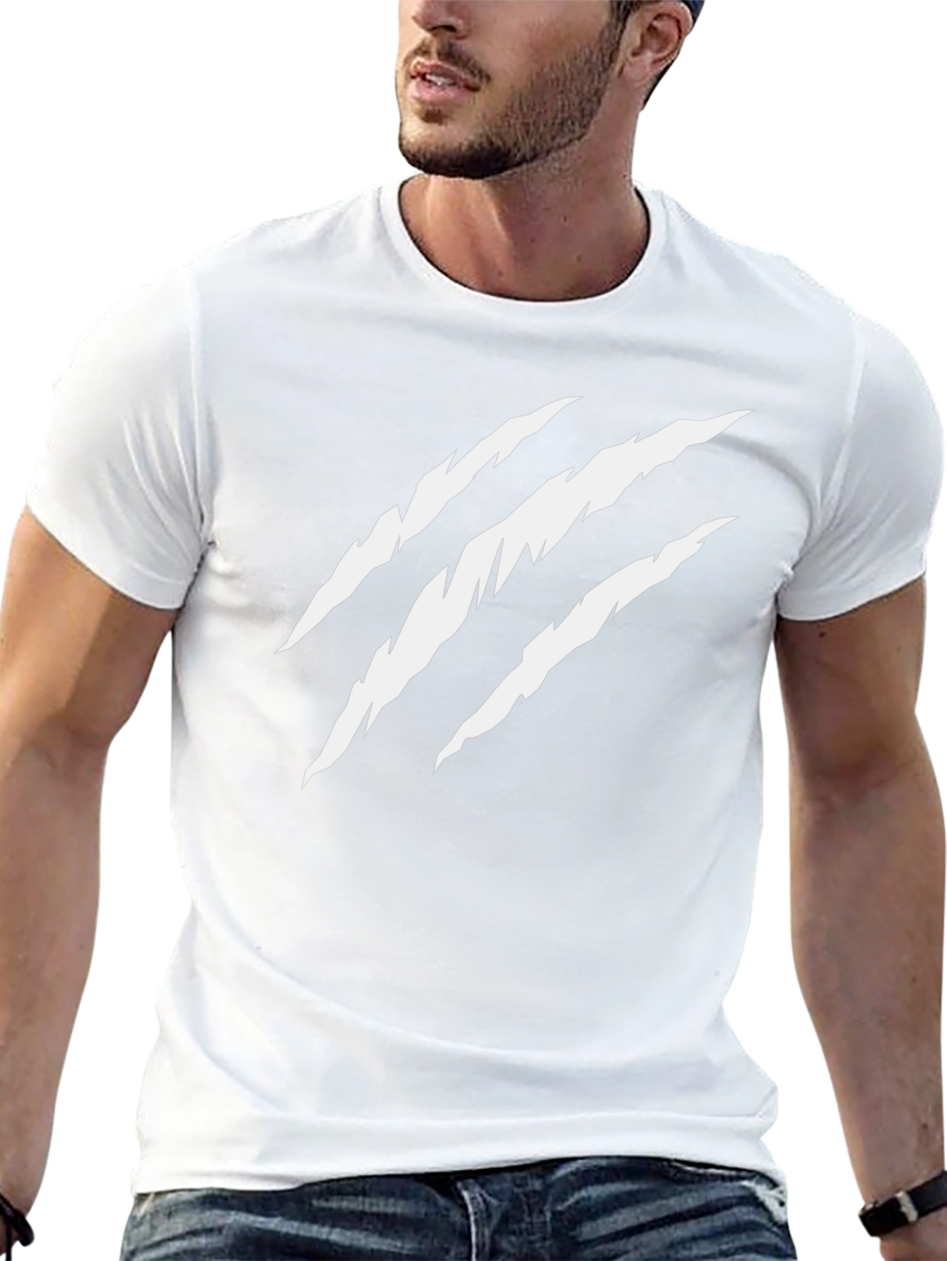 Claw Mark Graphic Black Tee