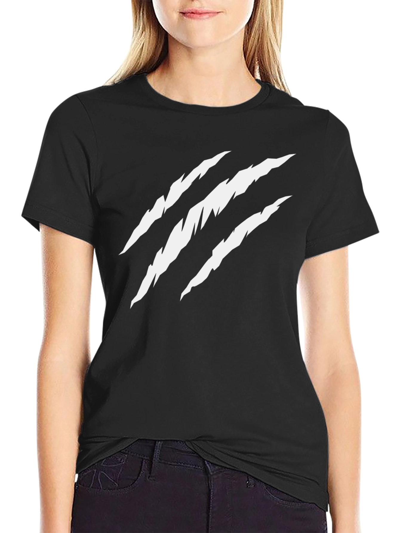Claw Mark Graphic Black Tee