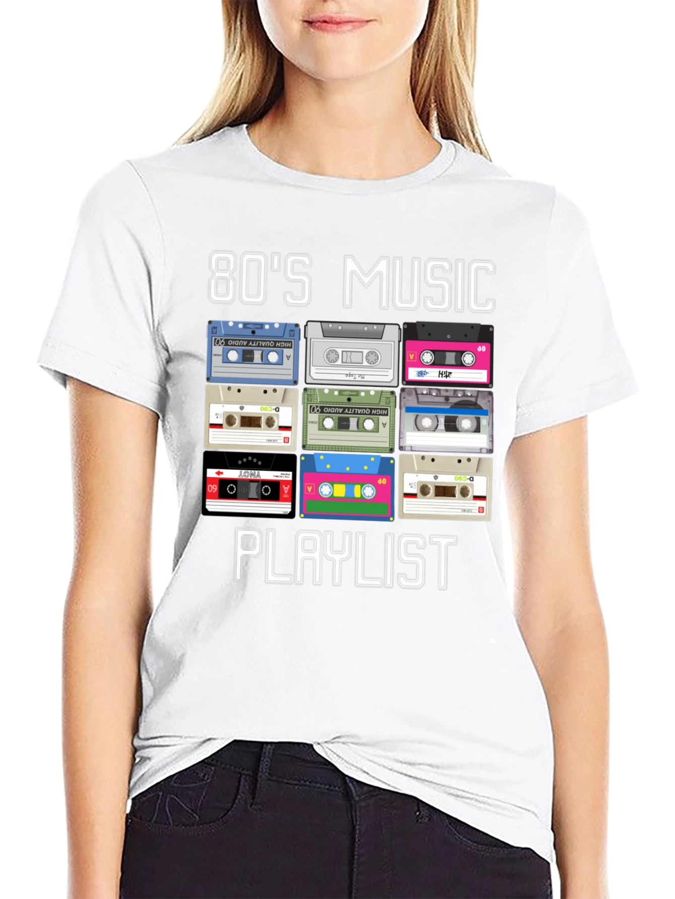 80s Music Playlist Cassette Tape T-Shirt