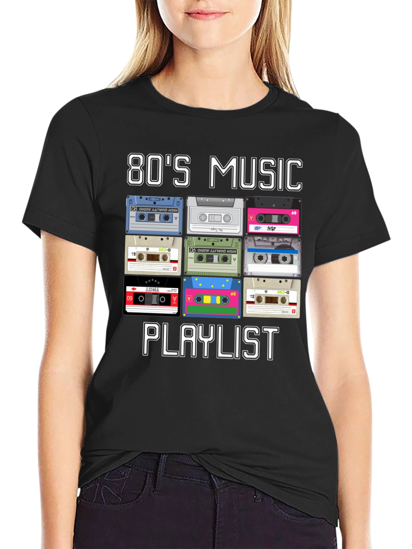 80s Music Playlist Cassette Tape T-Shirt