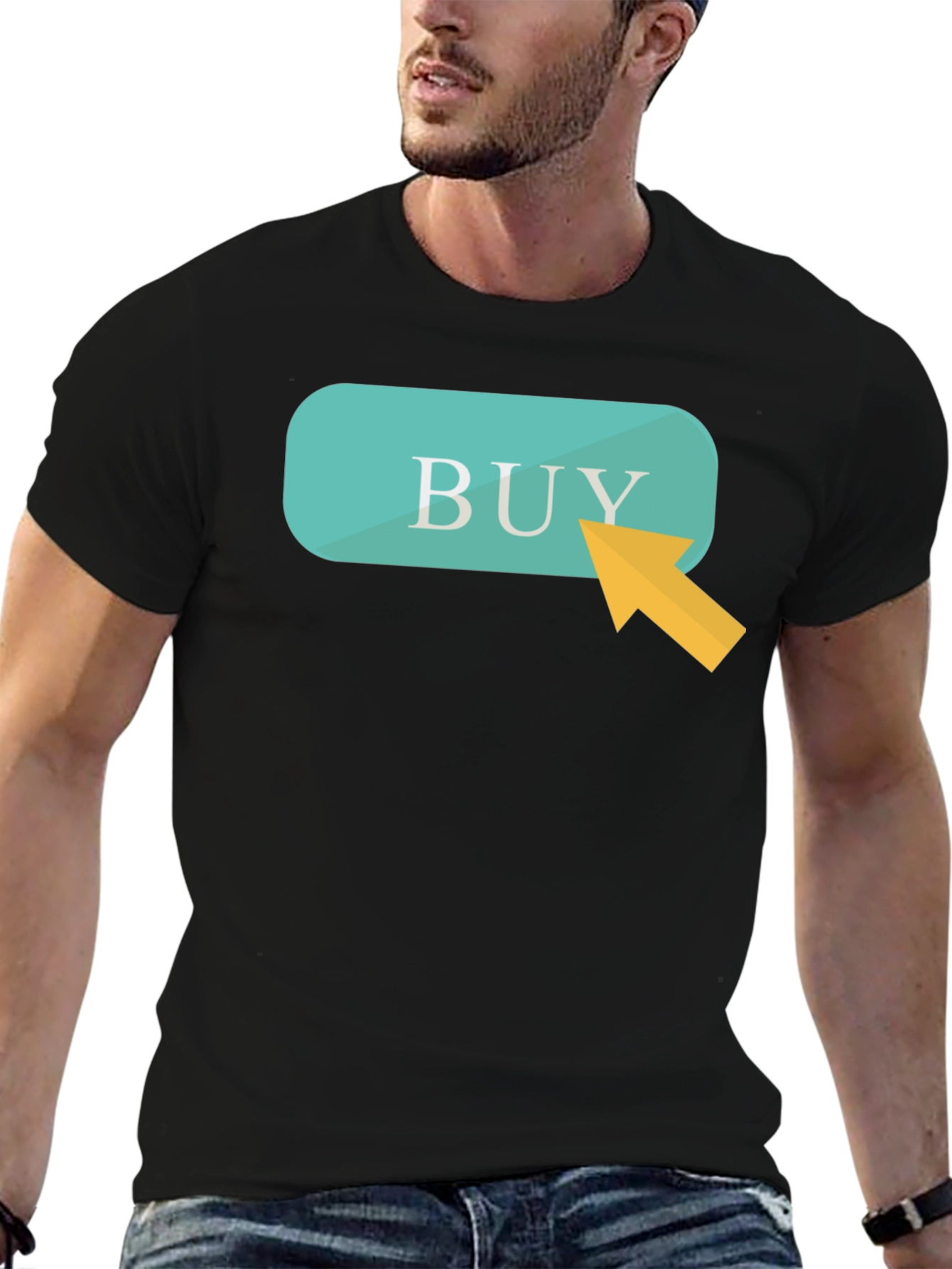 Buy Button Graphic Tee - Click to Purchase!