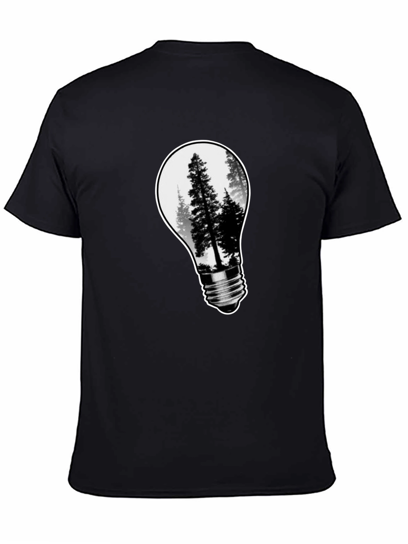 Nature Bulb Mens Black Graphic Tee