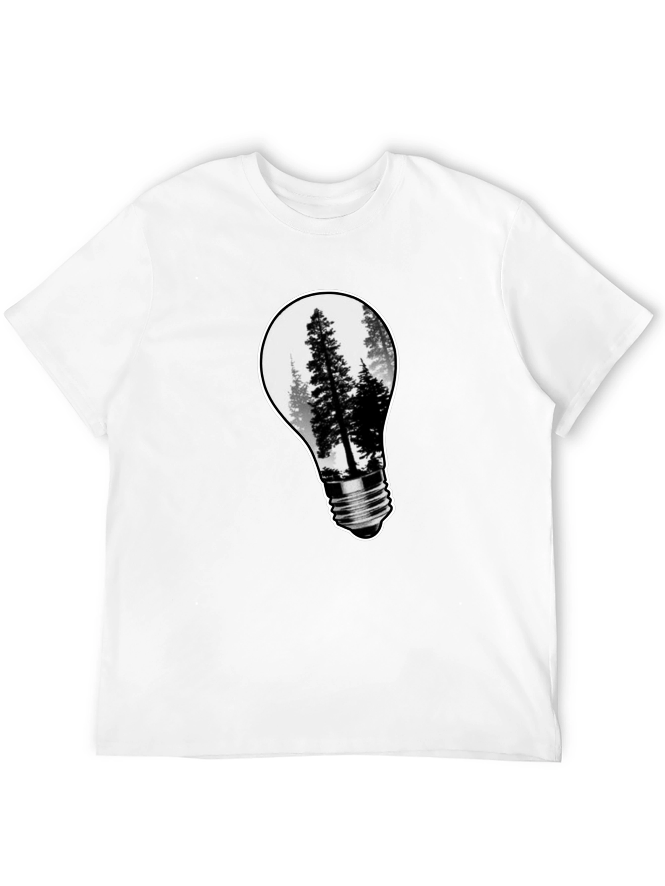 Nature Bulb Mens Black Graphic Tee