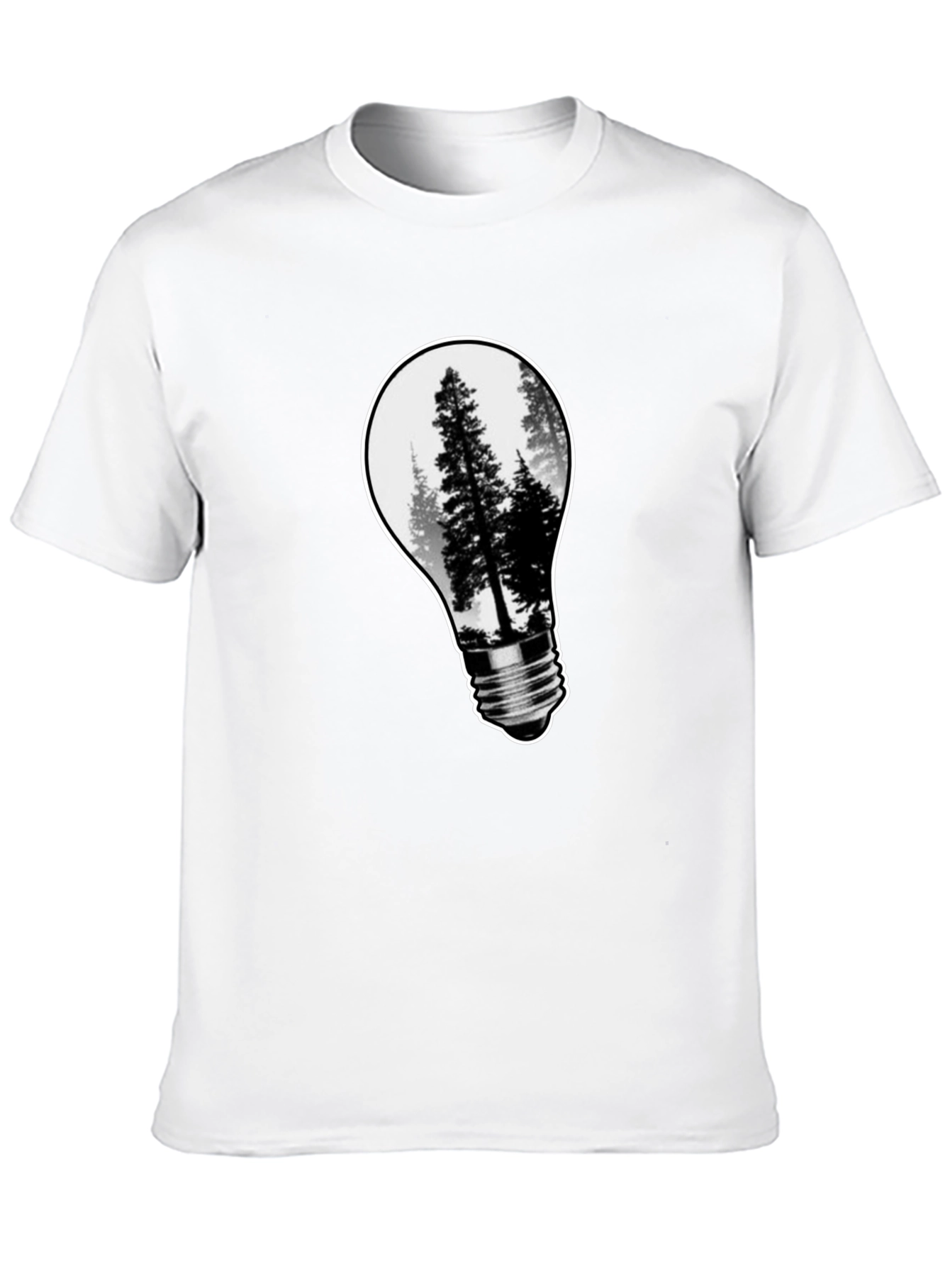 Nature Bulb Mens Black Graphic Tee