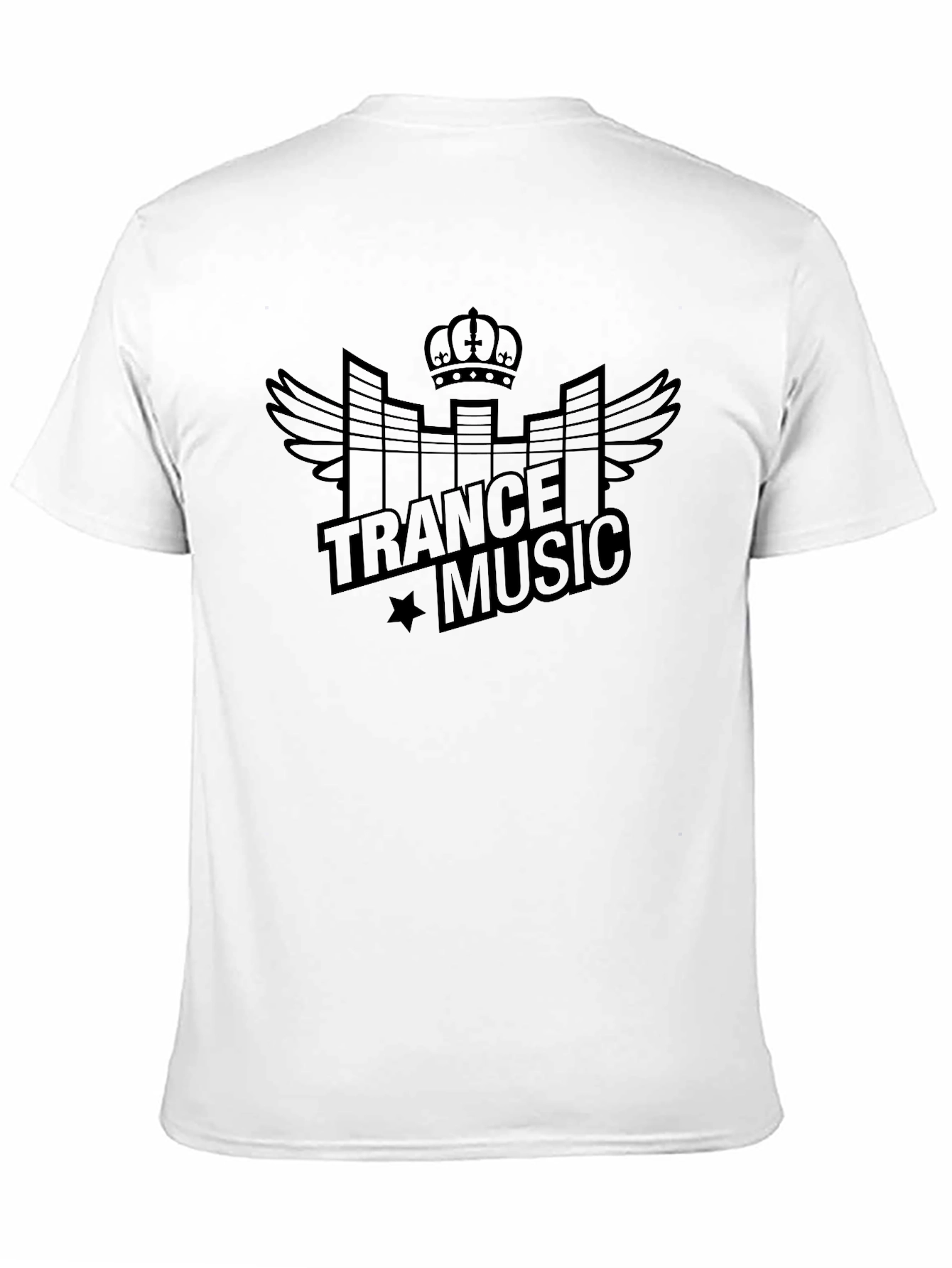 Trance Music Black Graphic Tee