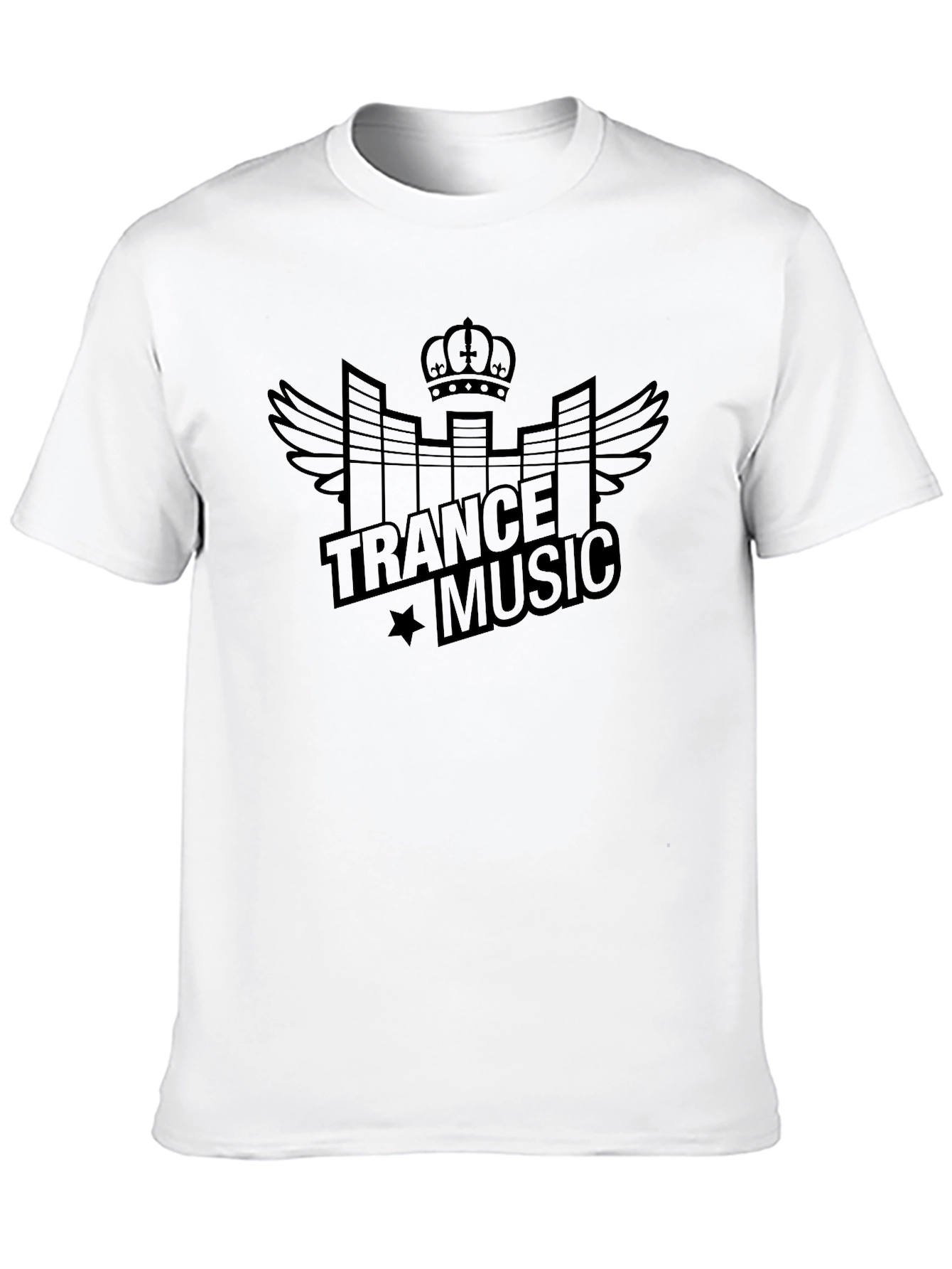 Trance Music Black Graphic Tee