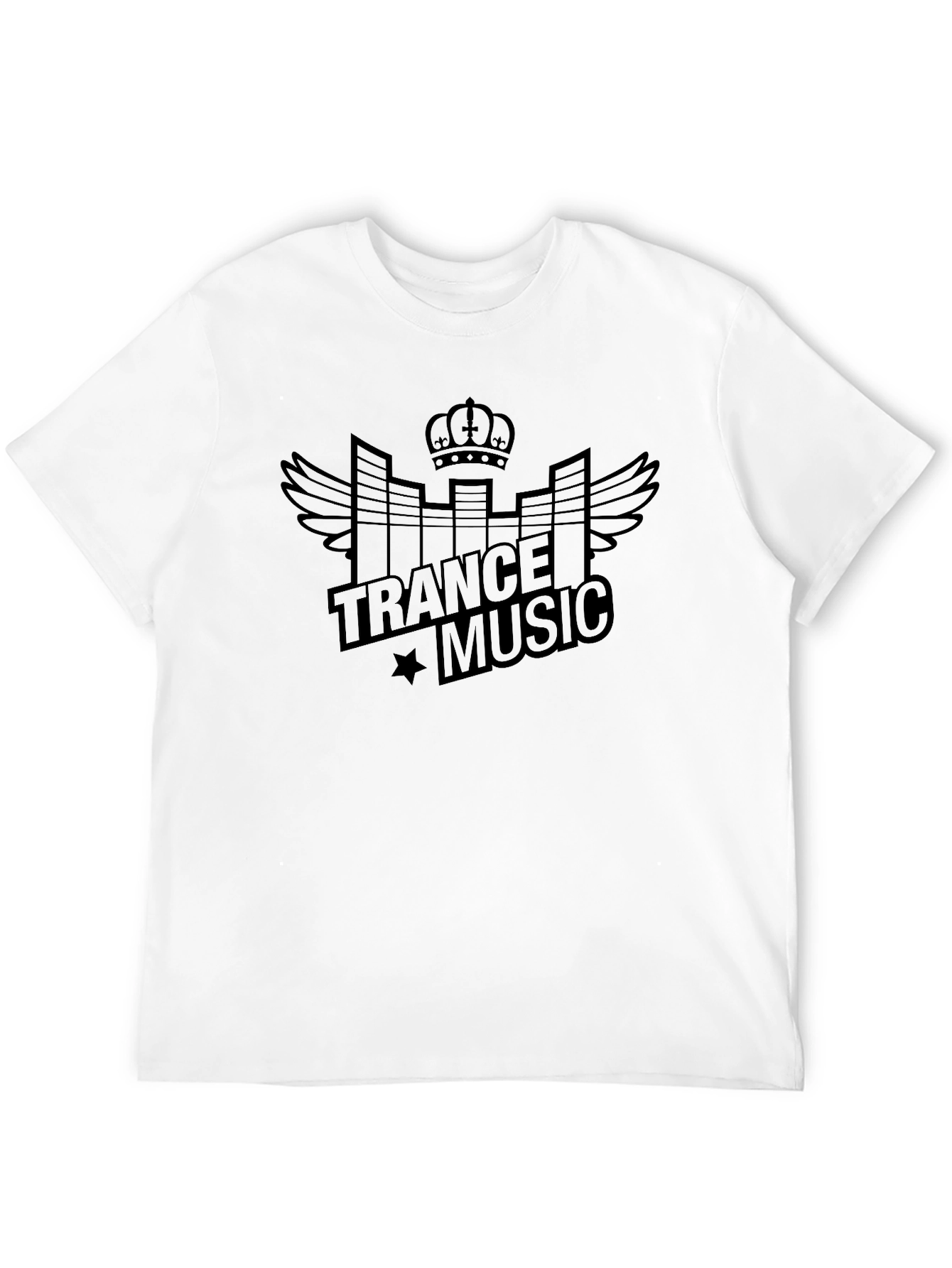 Trance Music Black Graphic Tee