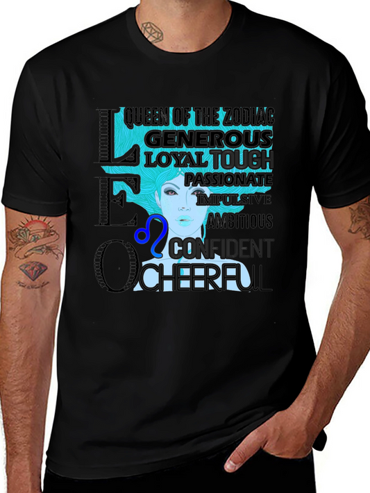 Leo Zodiac T-Shirt - Queen Generous Loyal Cheerful