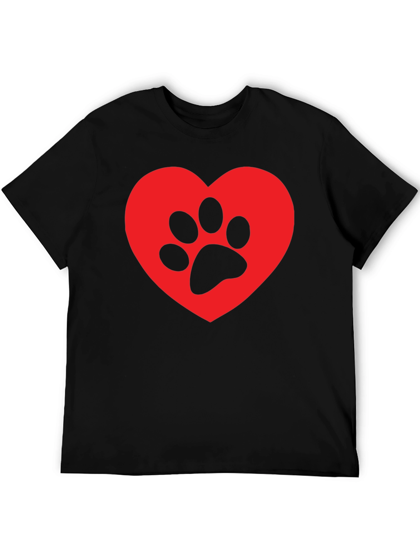 Heart Paw Print Graphic T-Shirt