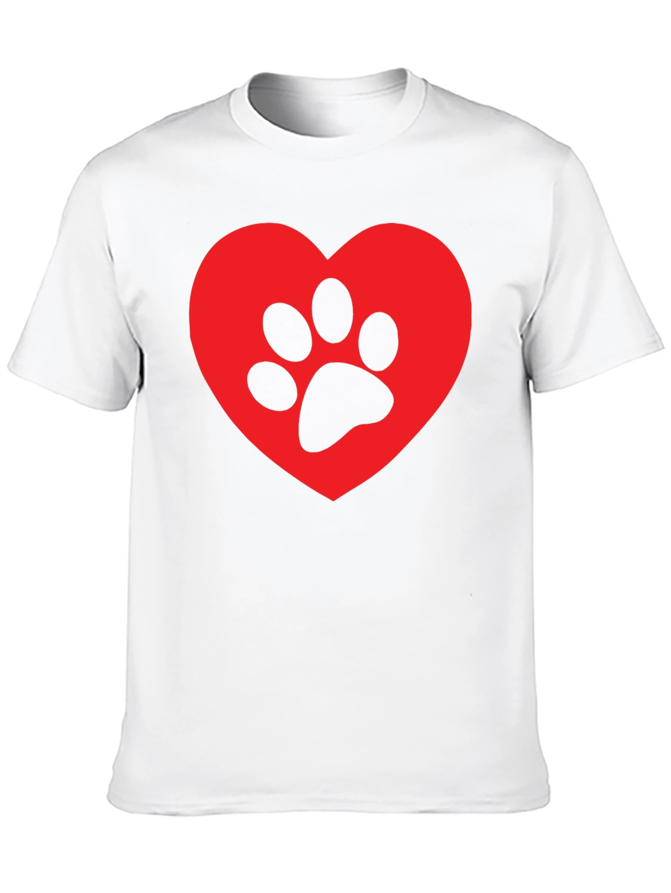 Heart Paw Print Graphic T-Shirt