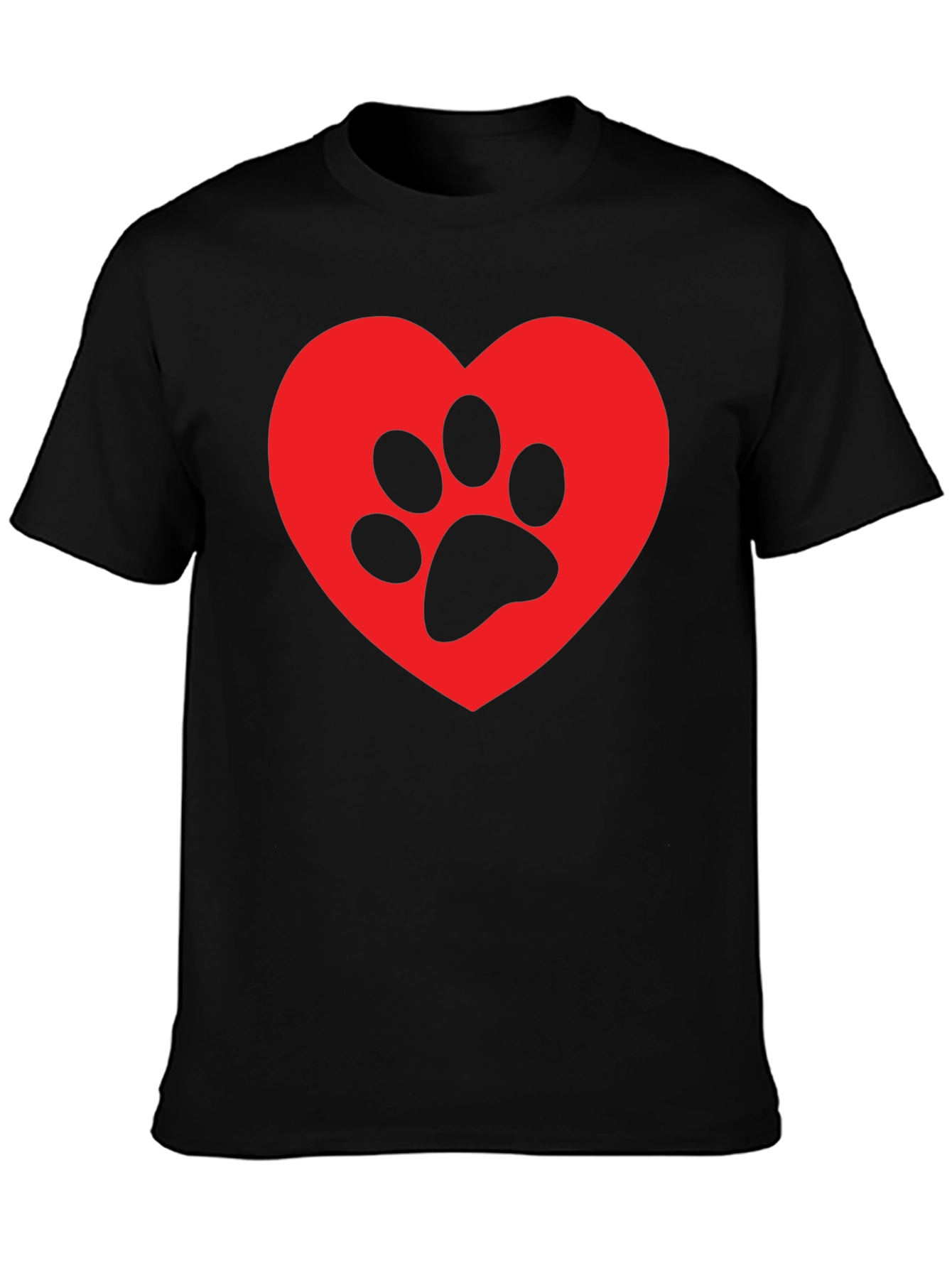 Heart Paw Print Graphic T-Shirt