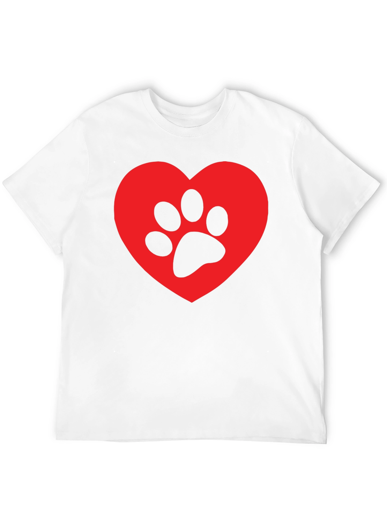 Heart Paw Print Graphic T-Shirt